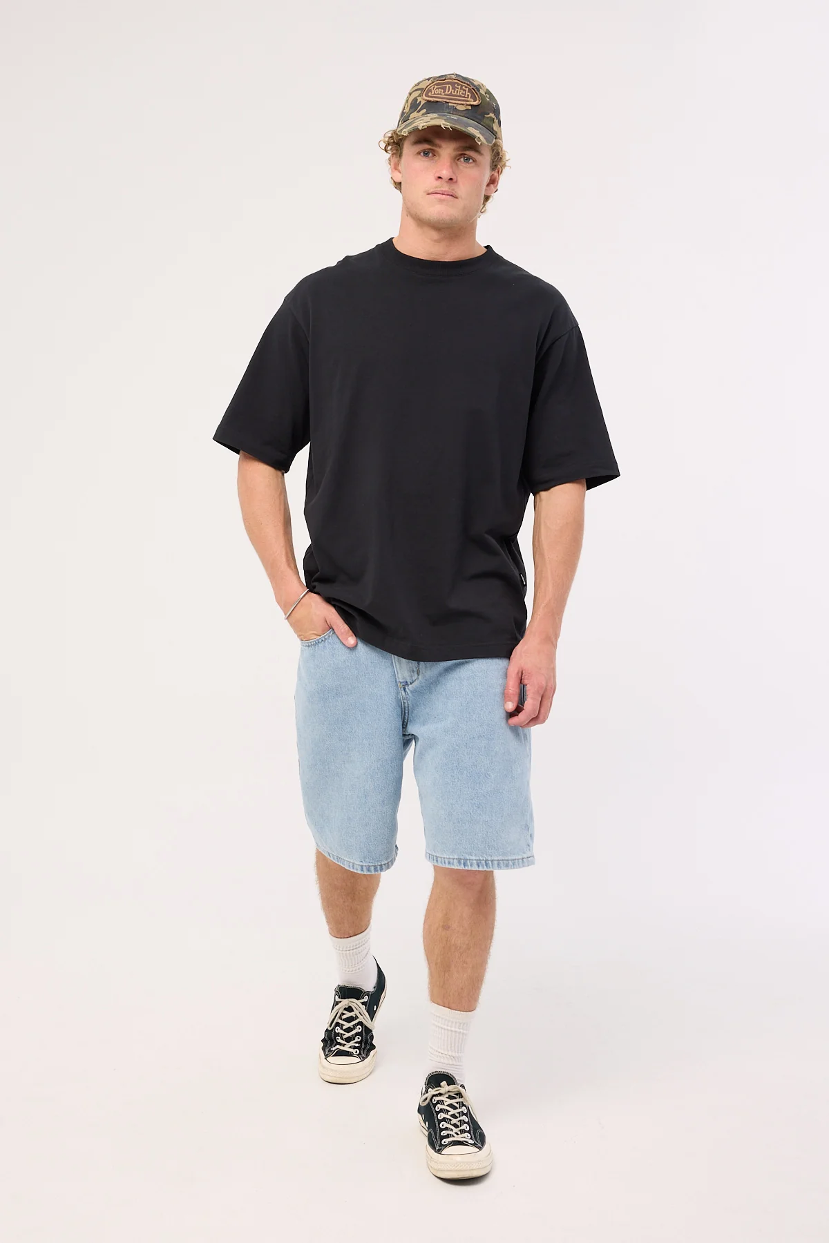 Worship Ned Big Dawg Jean Short Worship Worn Blue - Image 2
