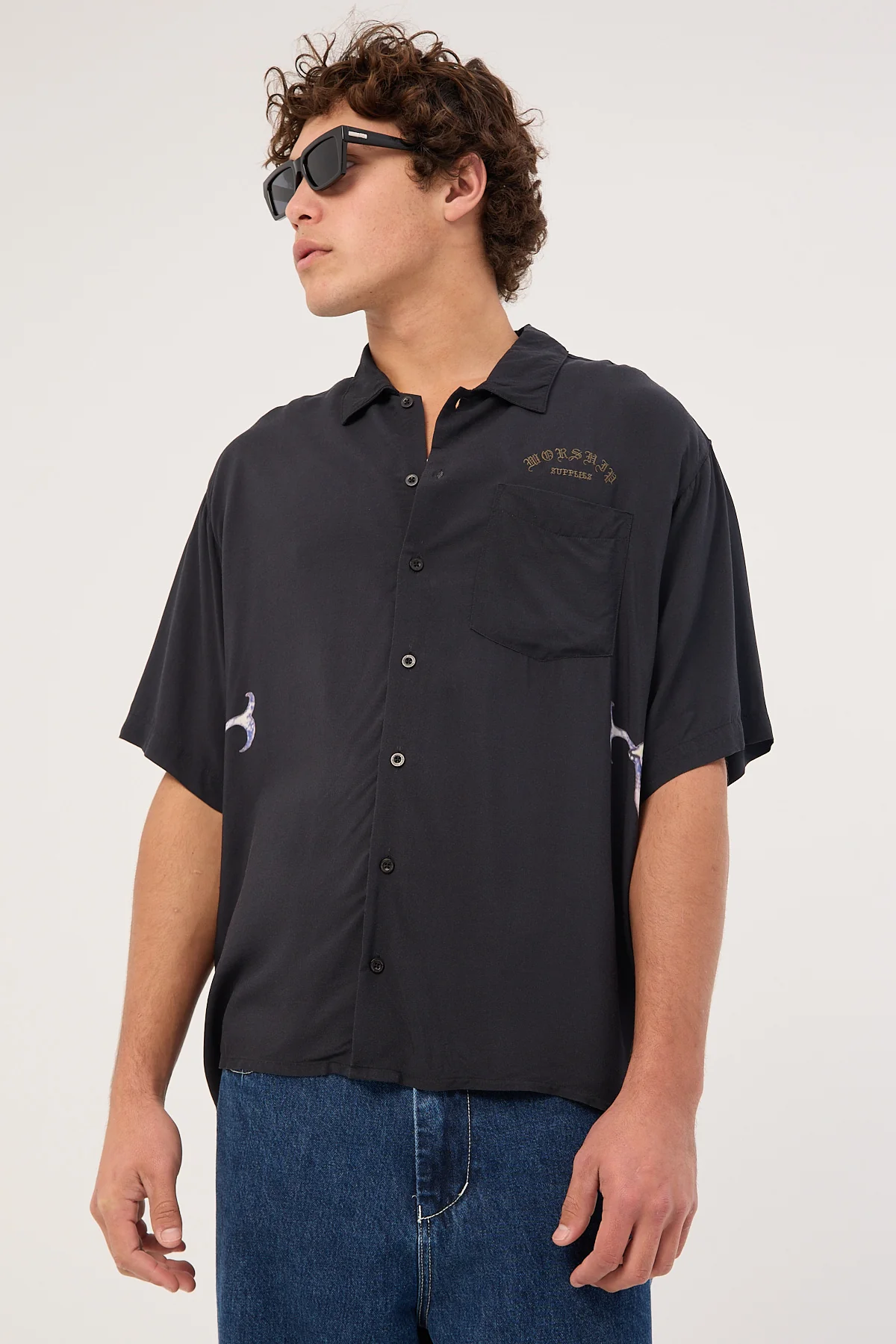 Worship Ned Short Sleeve Shirt Black - Image 2