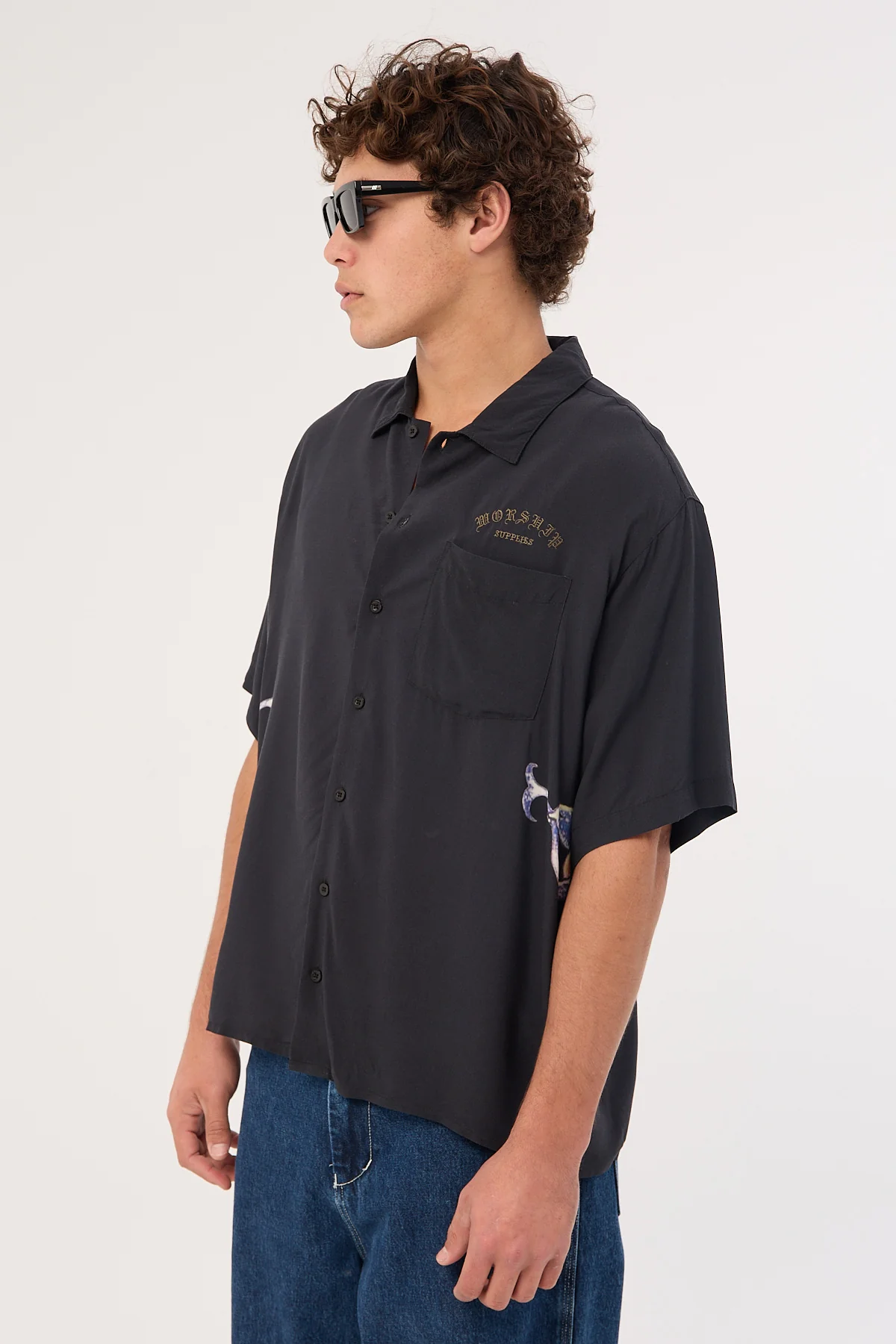 Worship Ned Short Sleeve Shirt Black - Image 5