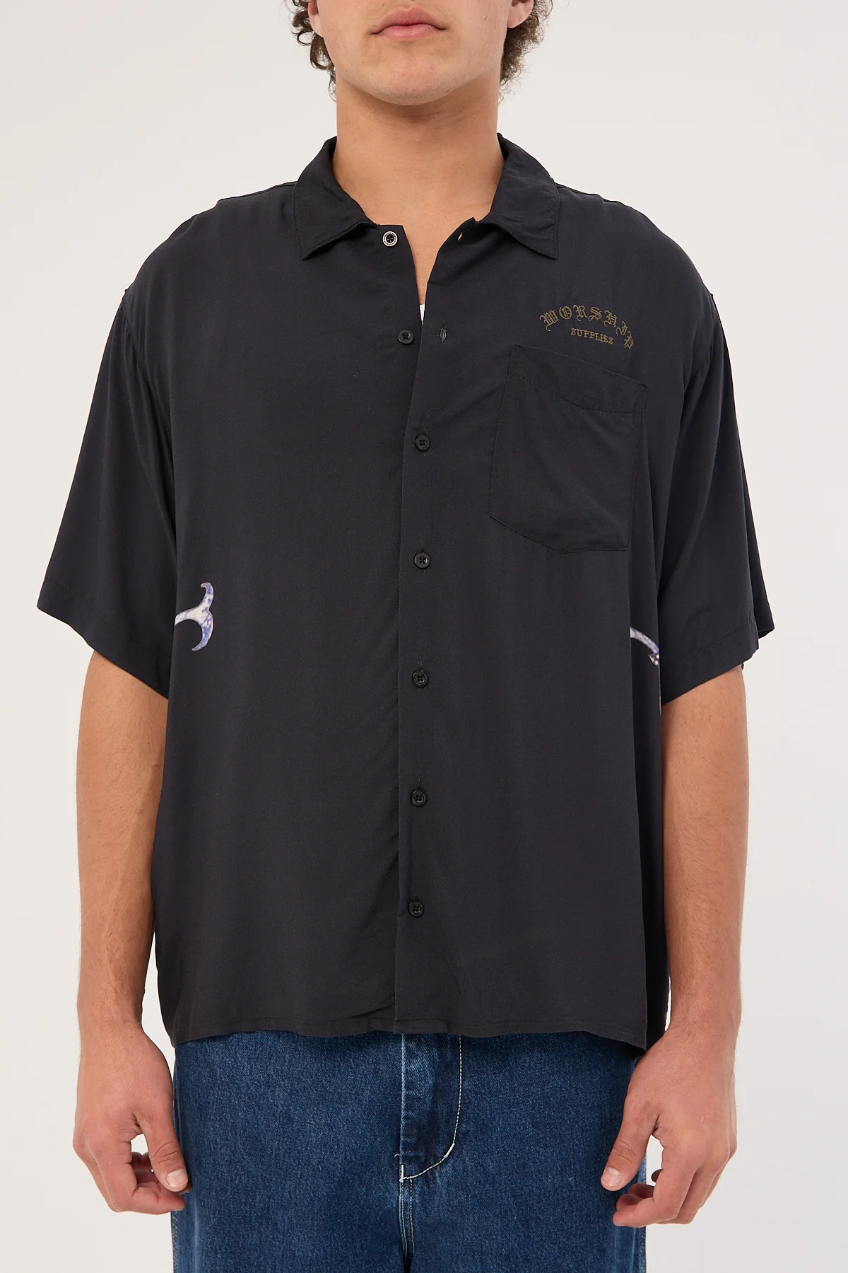 Worship Ned Short Sleeve Shirt Black - Image 8