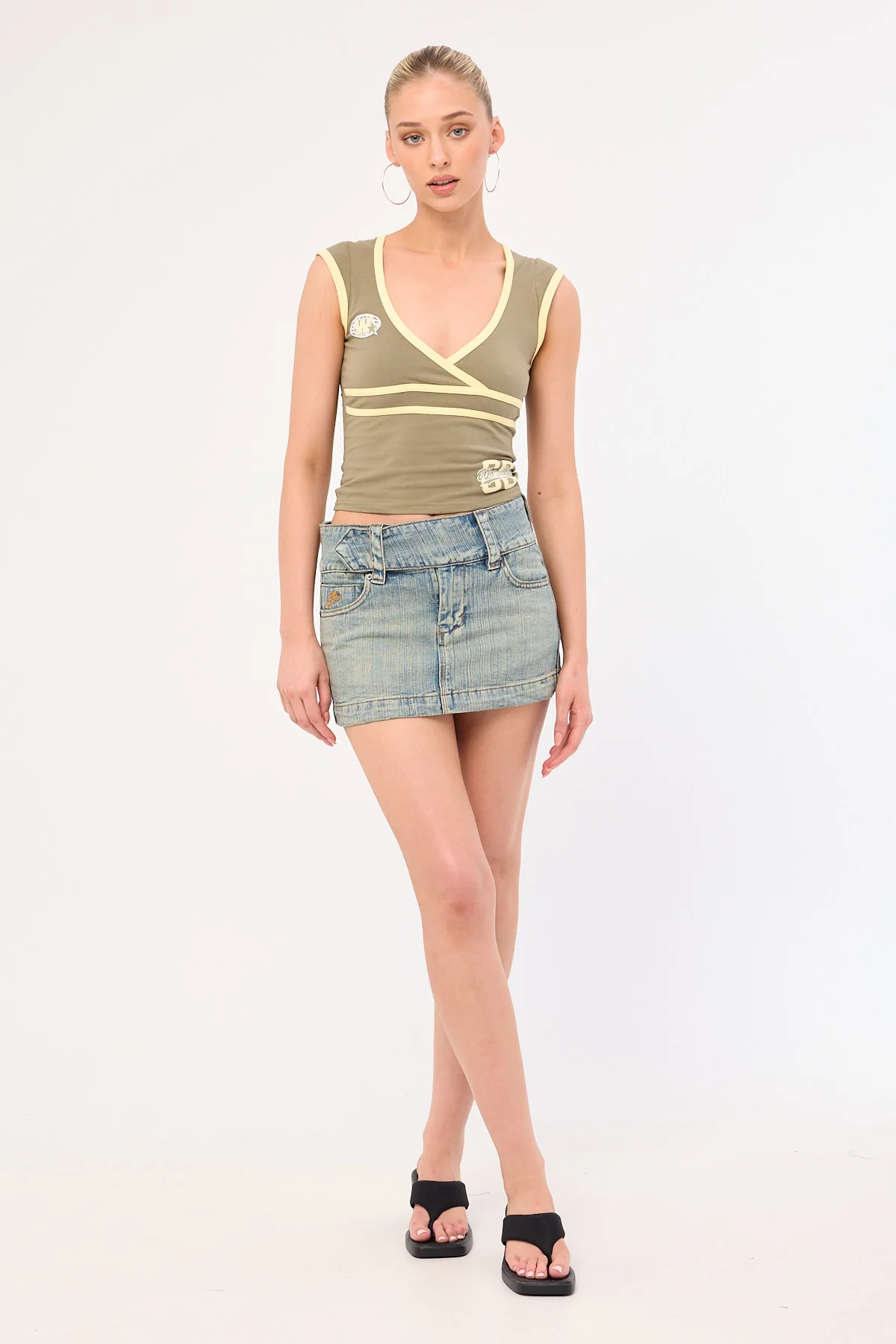 Worship Nostalgia Micro Skirt Dirty Streaky Fade