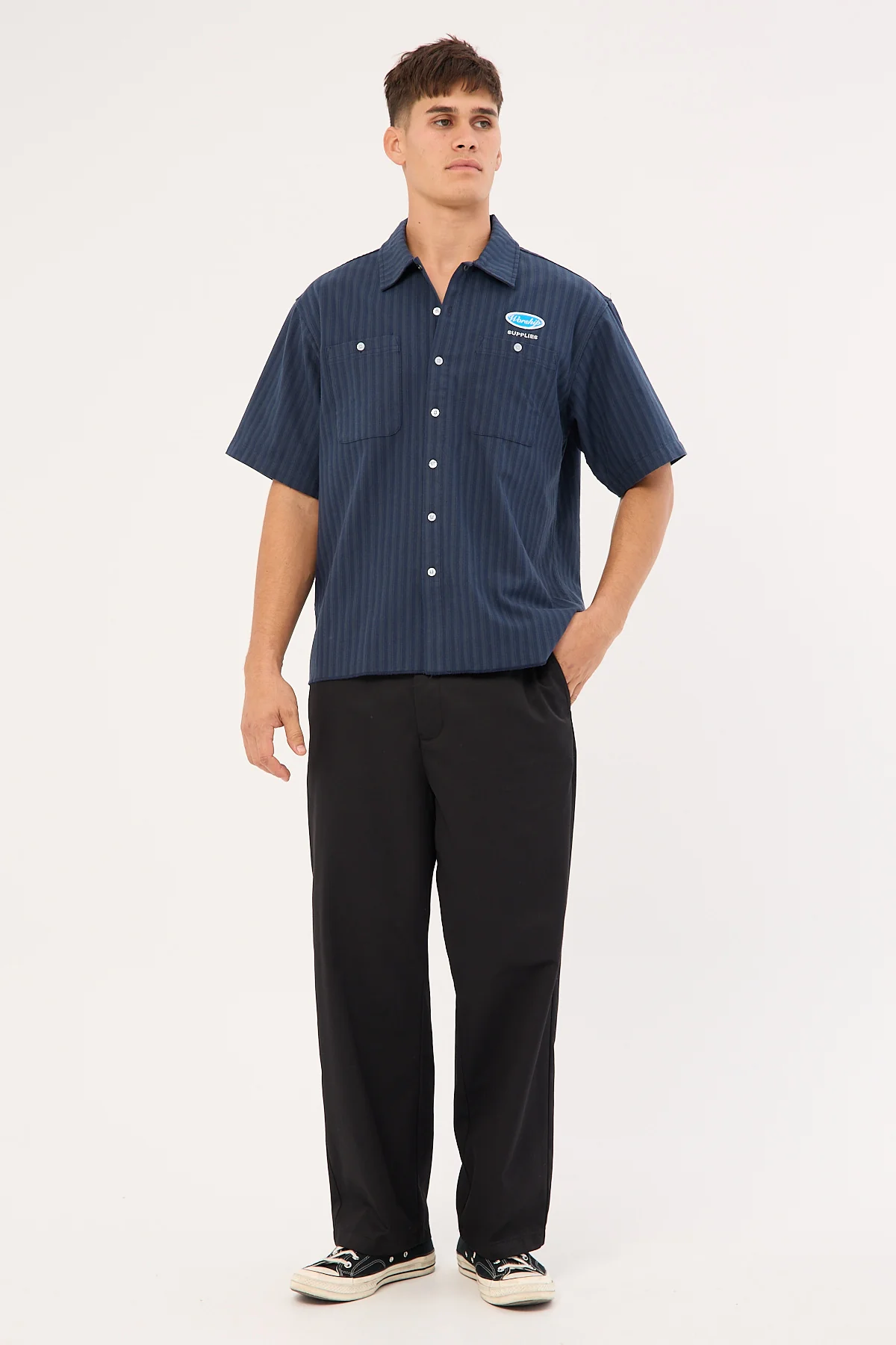 Worship Observer Short Sleeve Shirt Peacoat - Image 2