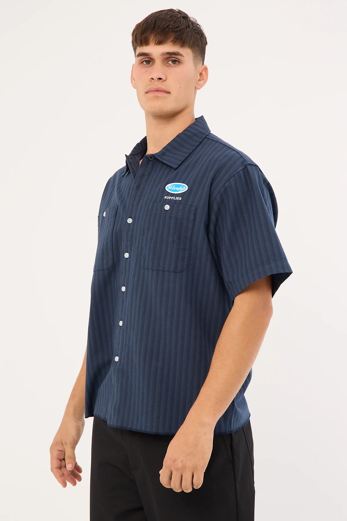 Worship Observer Short Sleeve Shirt Peacoat - Image 4