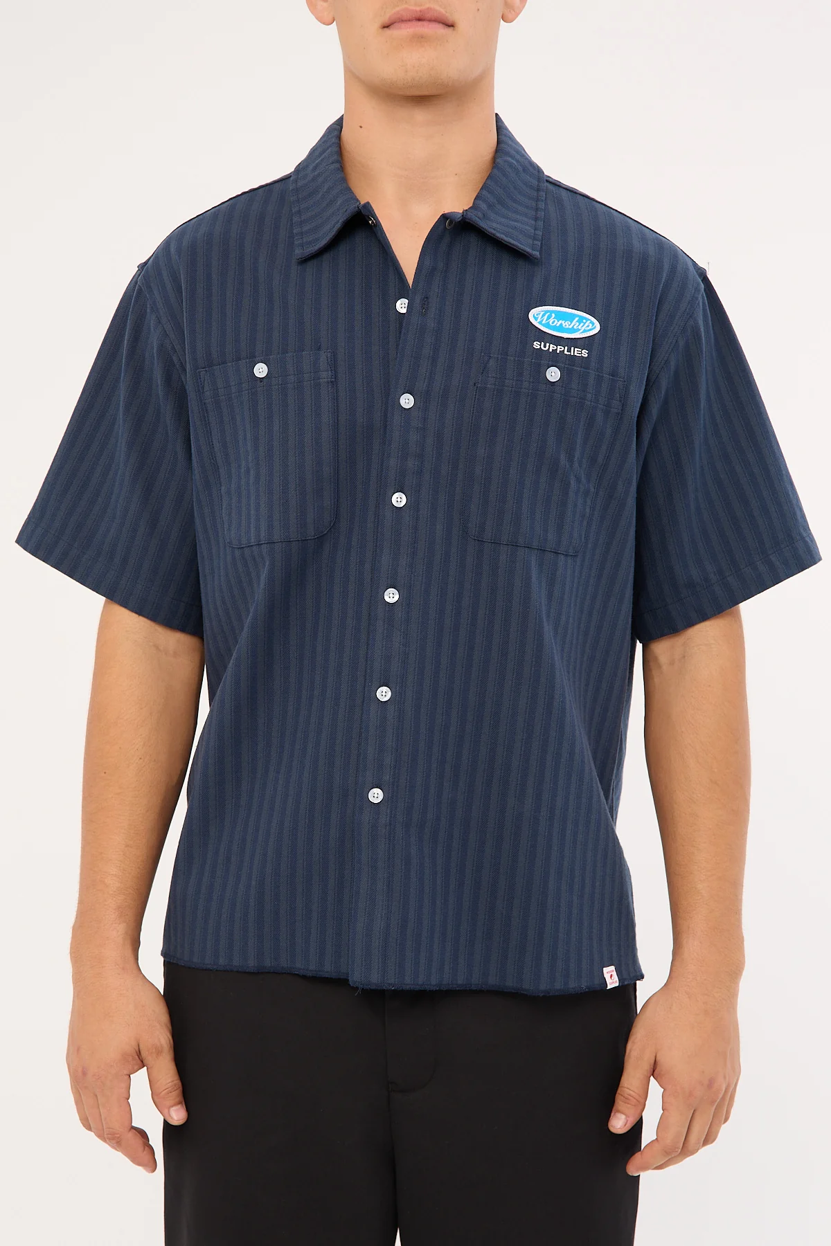 Worship Observer Short Sleeve Shirt Peacoat - Image 6