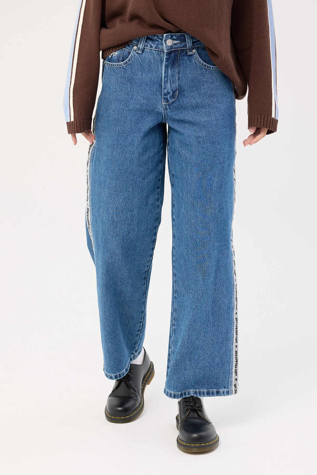 Worship Pacer Sloucher Jean Steady Mid Blue - Image 3