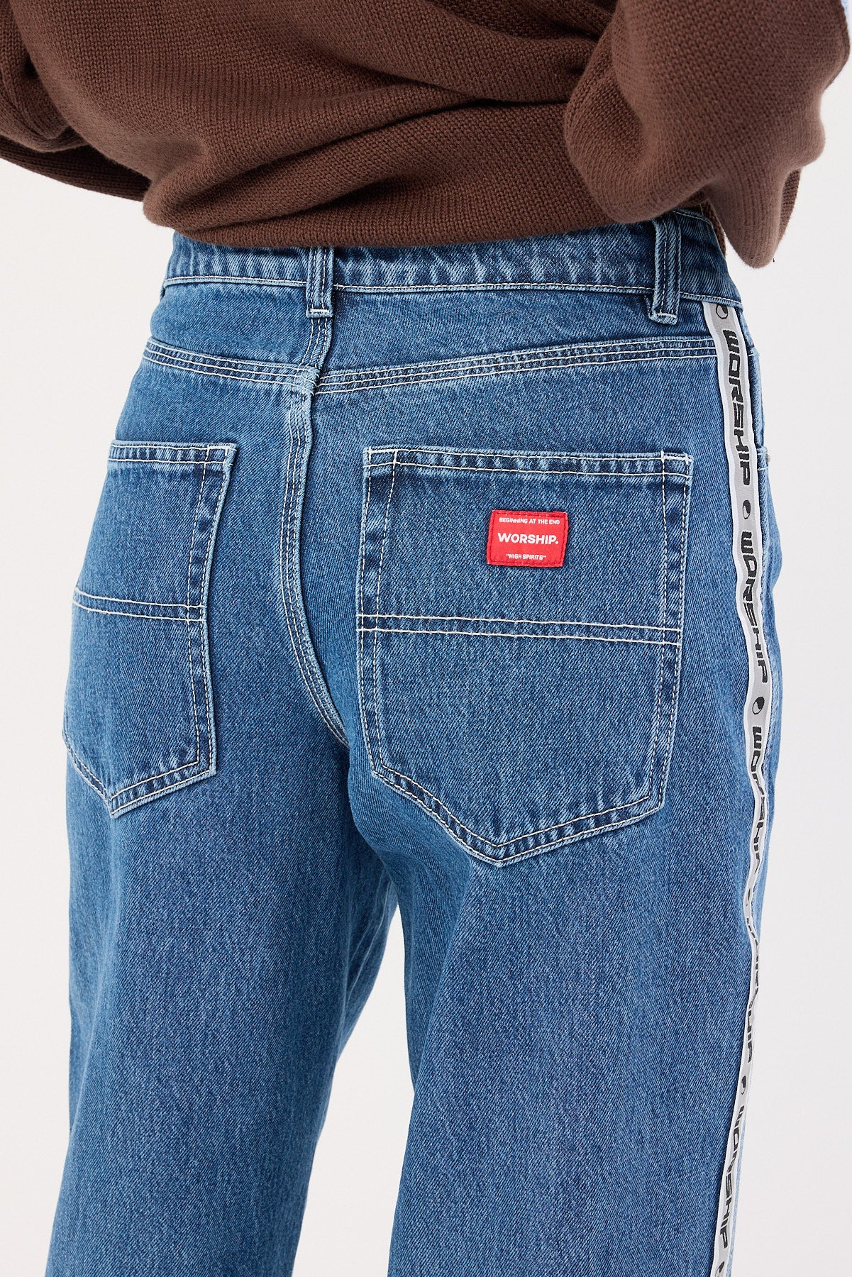 Worship Pacer Sloucher Jean Steady Mid Blue - Image 8
