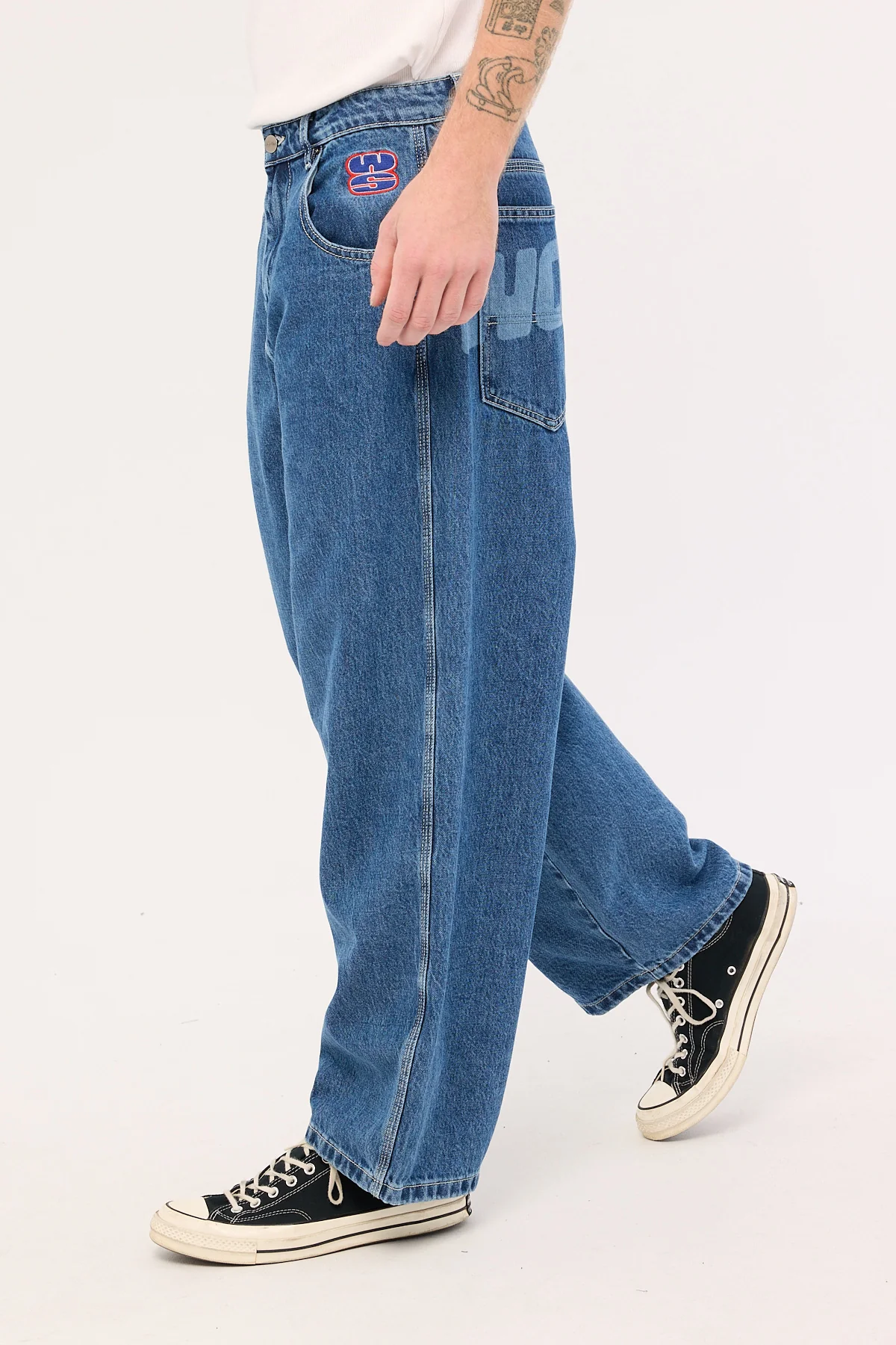 Worship Panorama Dozer Jean Worn Blue Rinse - Image 5