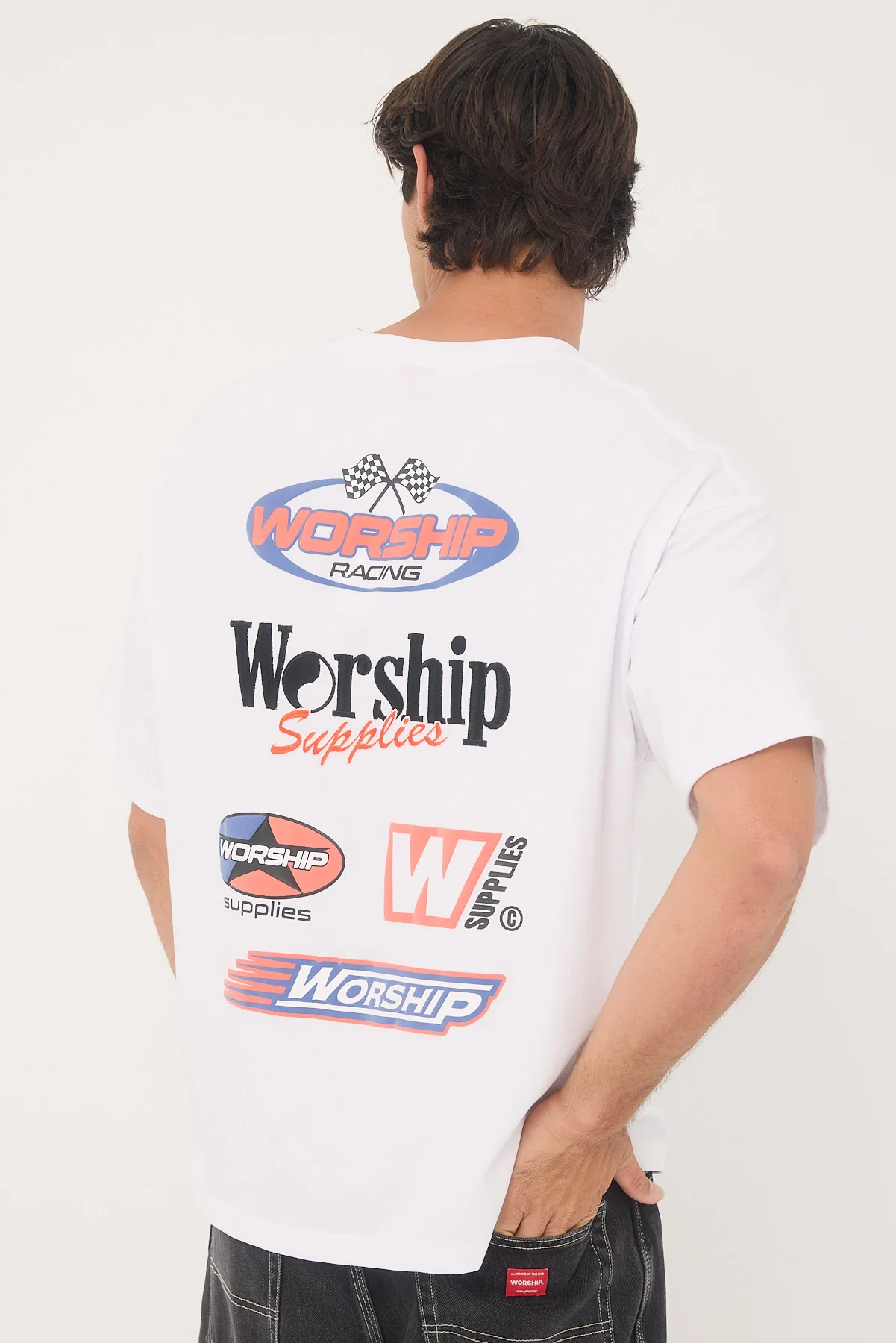Worship Pit Crew Oversize Tee White - Image 5