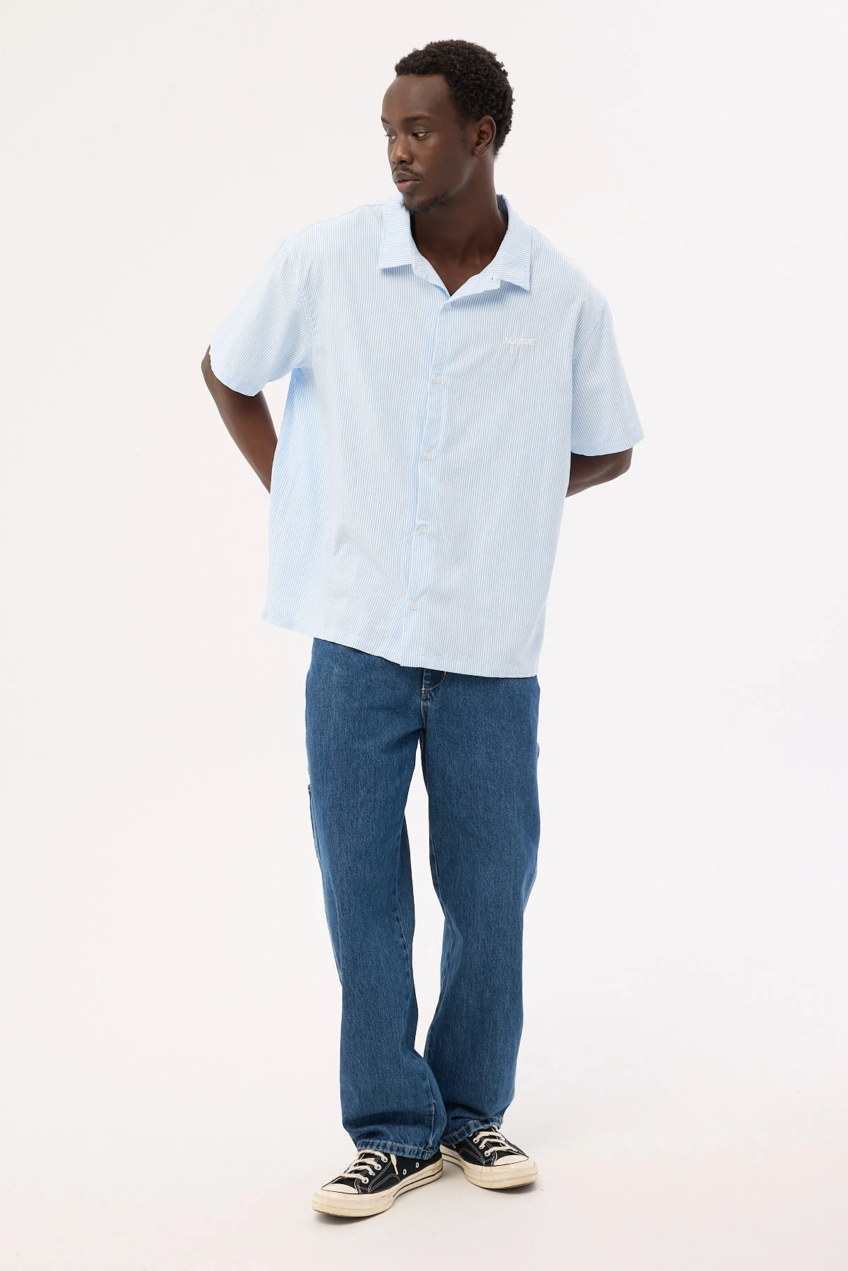 Worship Playtime Carpenter Jean Worn Blue Rise