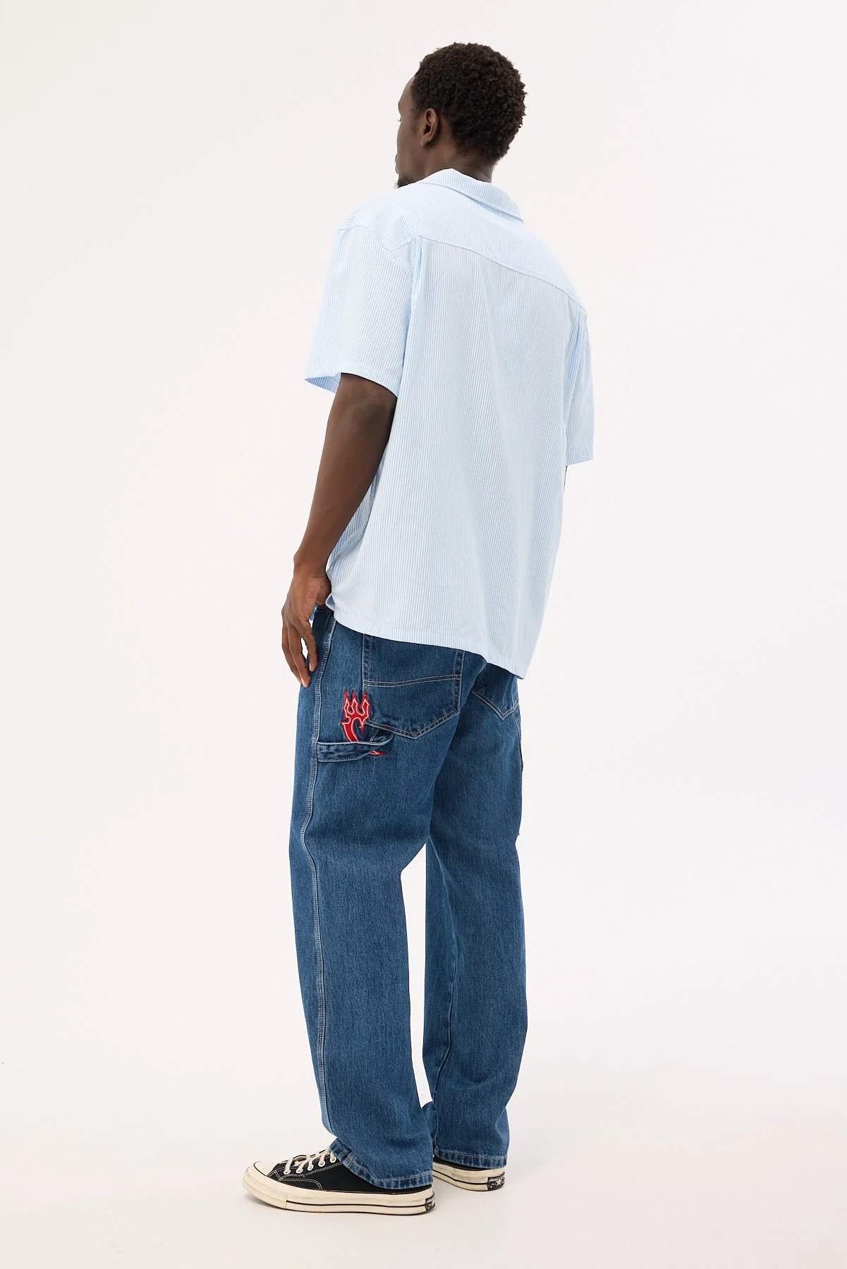 Worship Playtime Carpenter Jean Worn Blue Rise - Image 7