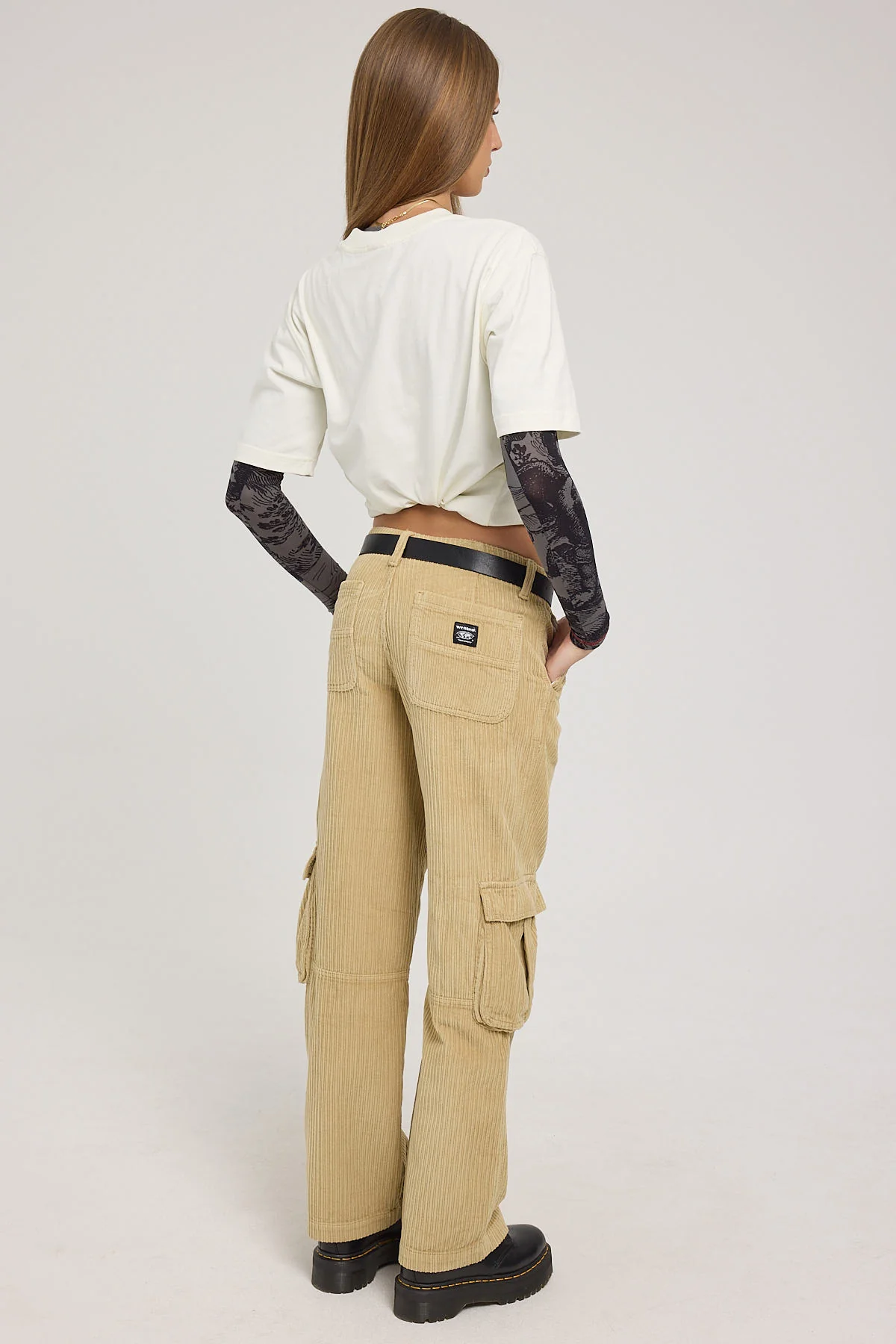 Worship Podium Cord Cargo Pant Faded Khaki - Image 3