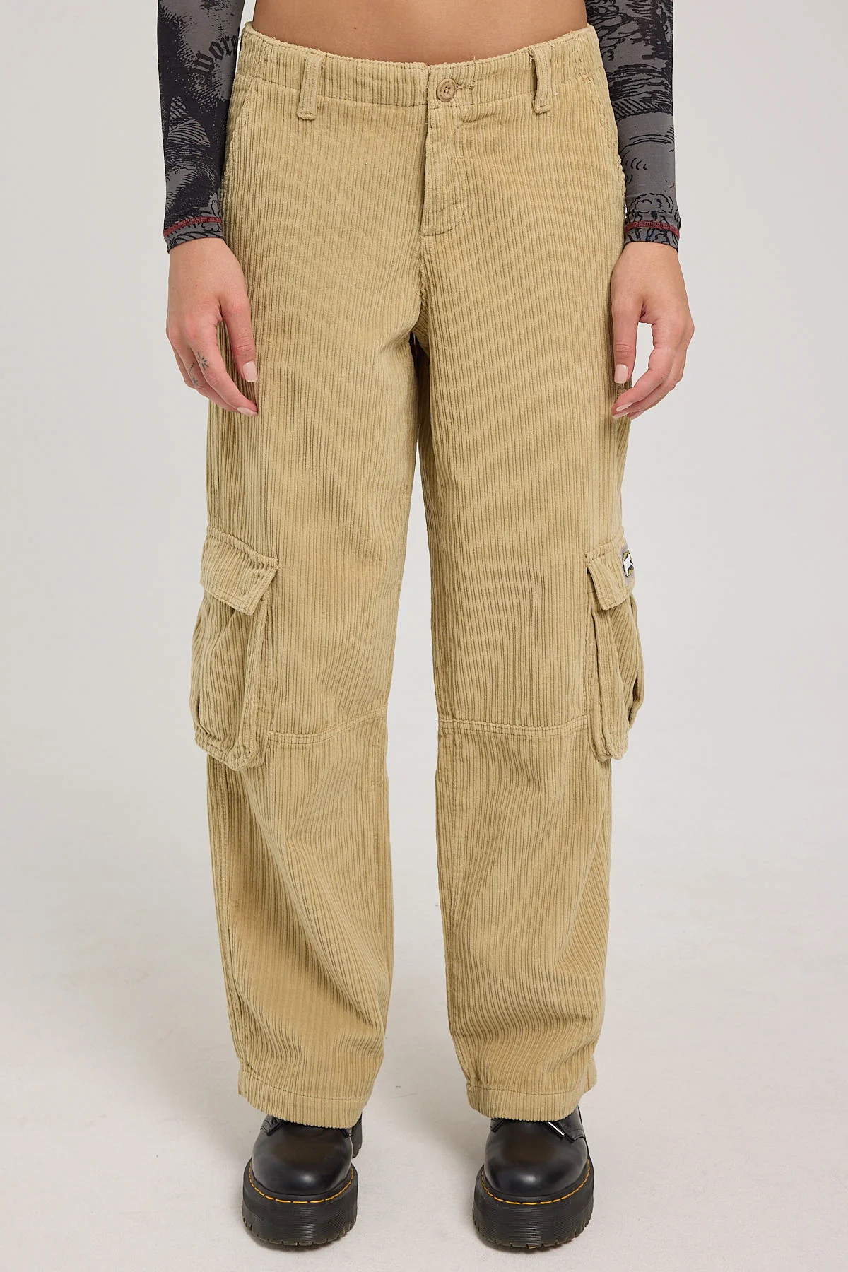Worship Podium Cord Cargo Pant Faded Khaki - Image 6
