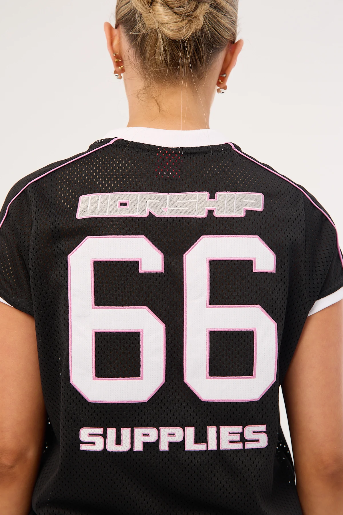 Worship Punter Baby Football Jersey Black/Pink - Image 6