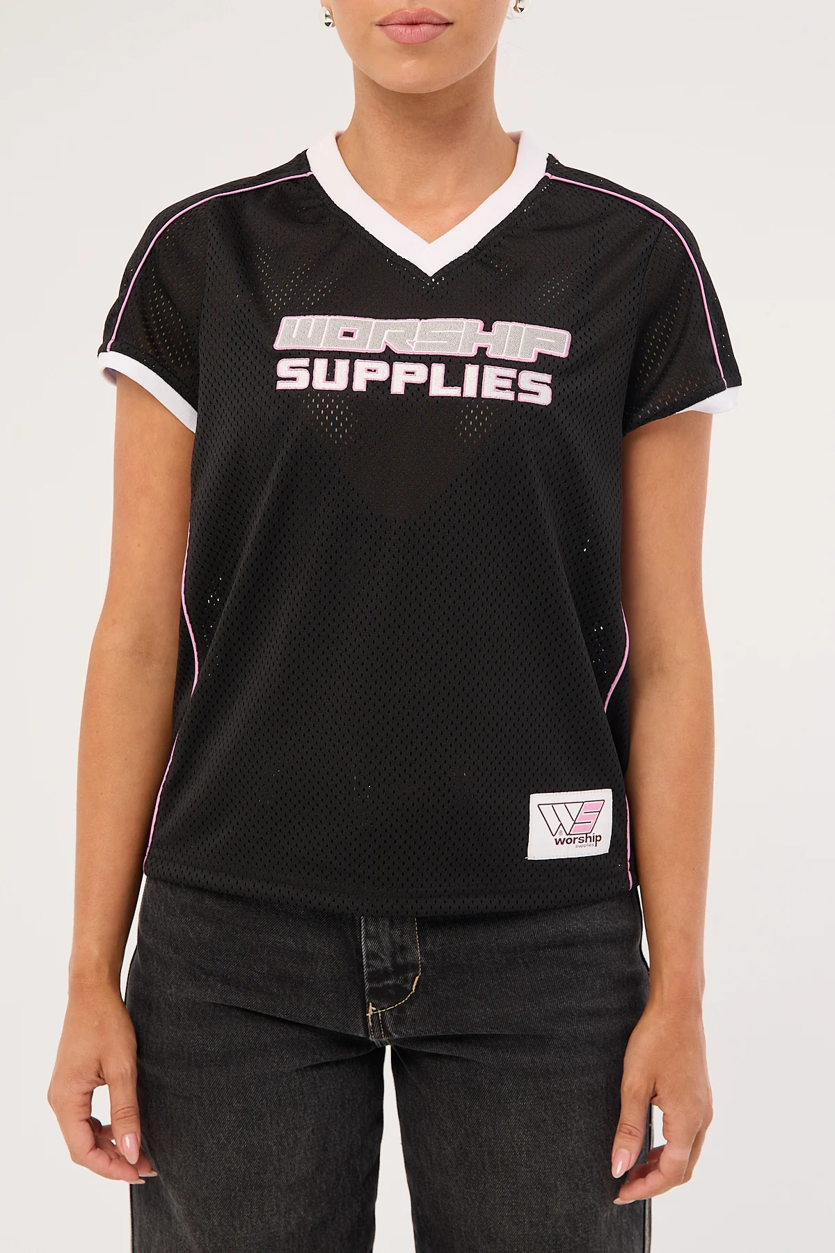 Worship Punter Baby Football Jersey Black/Pink - Image 8