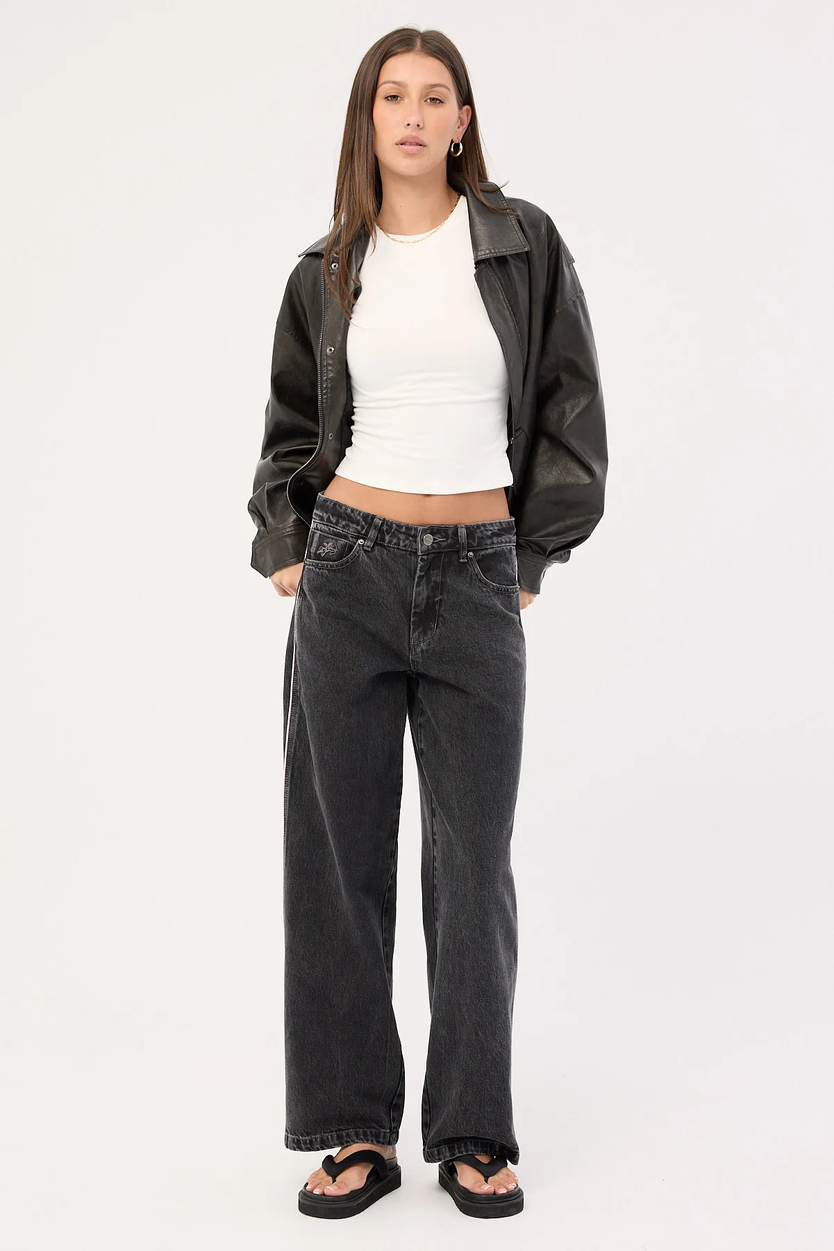 Worship Punter Sloucher Jean Black Rinse - Image 2