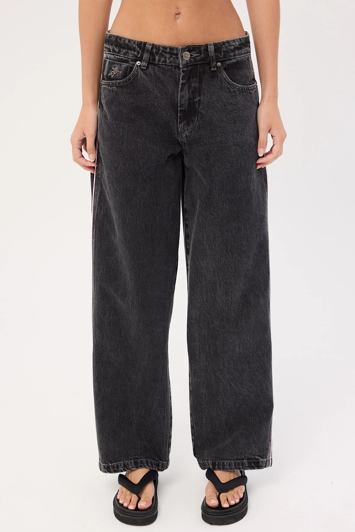 Worship Punter Sloucher Jean Black Rinse - Image 8