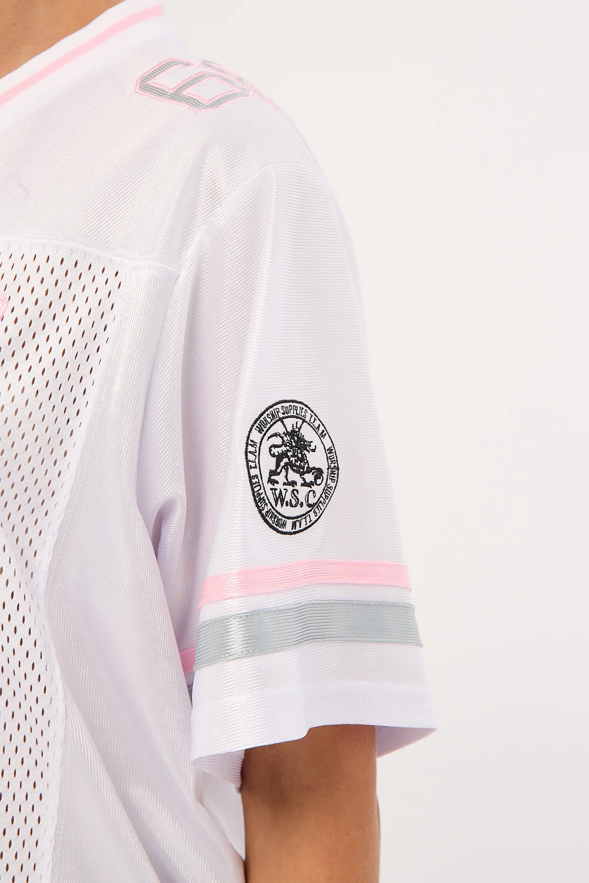 Worship Punter Football Jersey White/Pink - Image 6