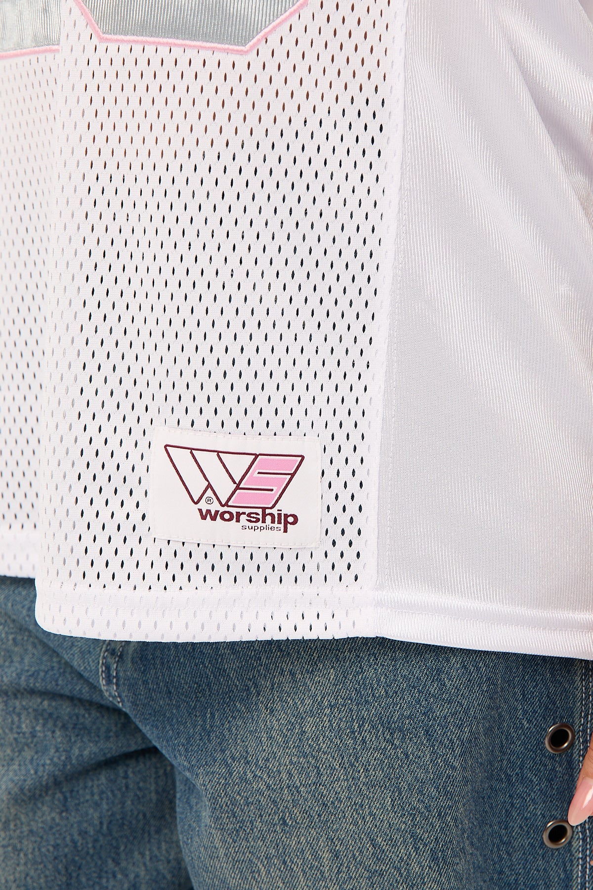 Worship Punter Football Jersey White/Pink - Image 7
