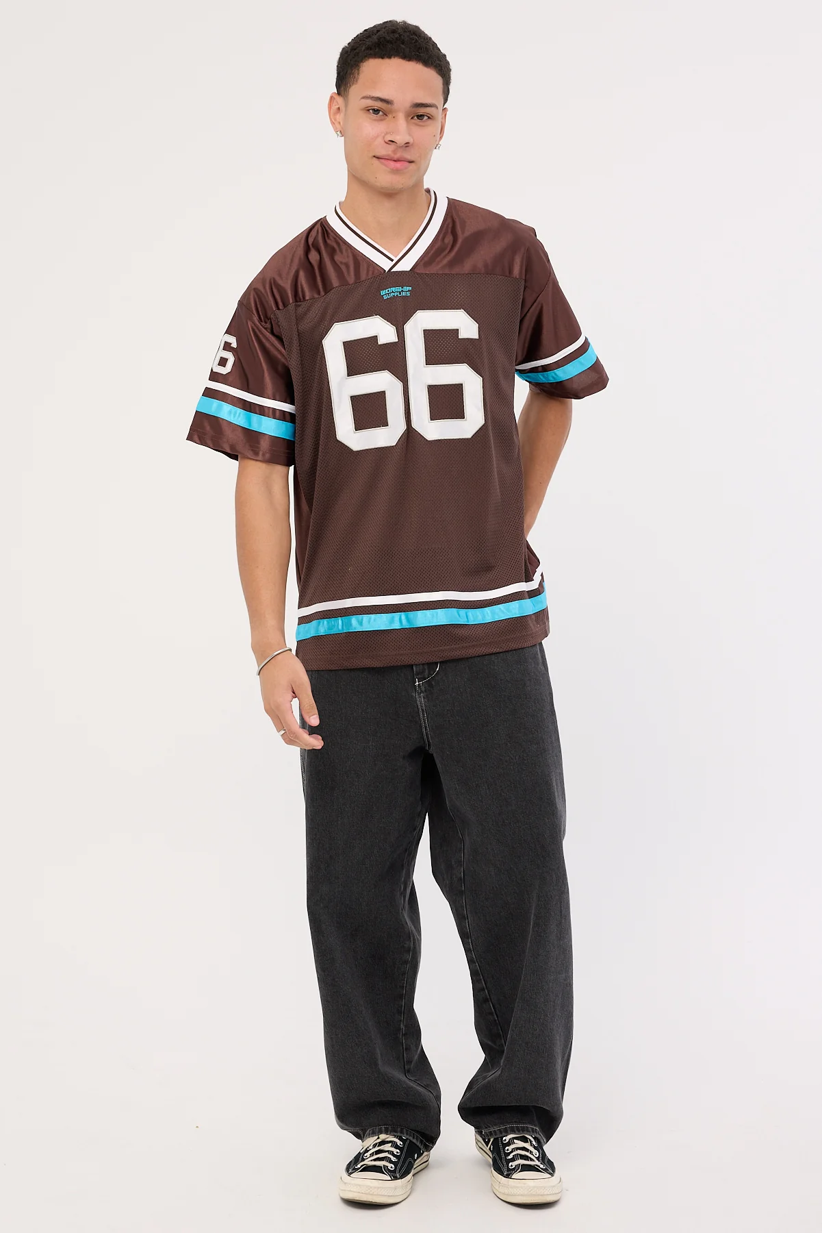 Worship Punter Mesh Jersey Chocolate - Image 2