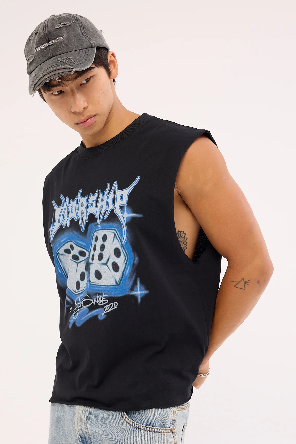Worship Rollem Muscle Tee Black - Image 3