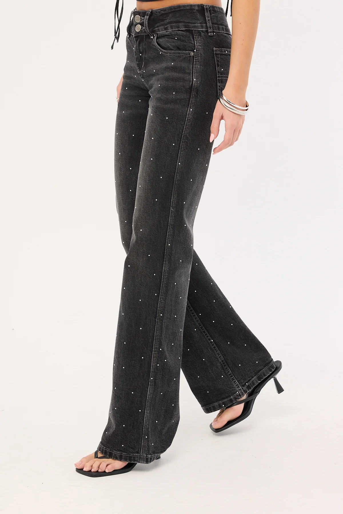 Worship Shatter Bootcut Low Rider Black Rinse - Image 4