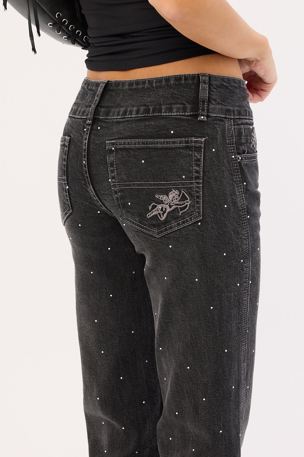 Worship Shatter Bootcut Low Rider Black Rinse - Image 6