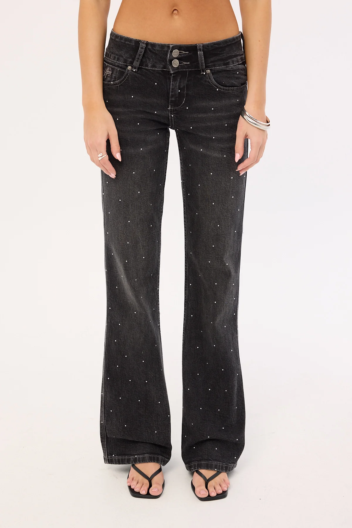 Worship Shatter Bootcut Low Rider Black Rinse - Image 8