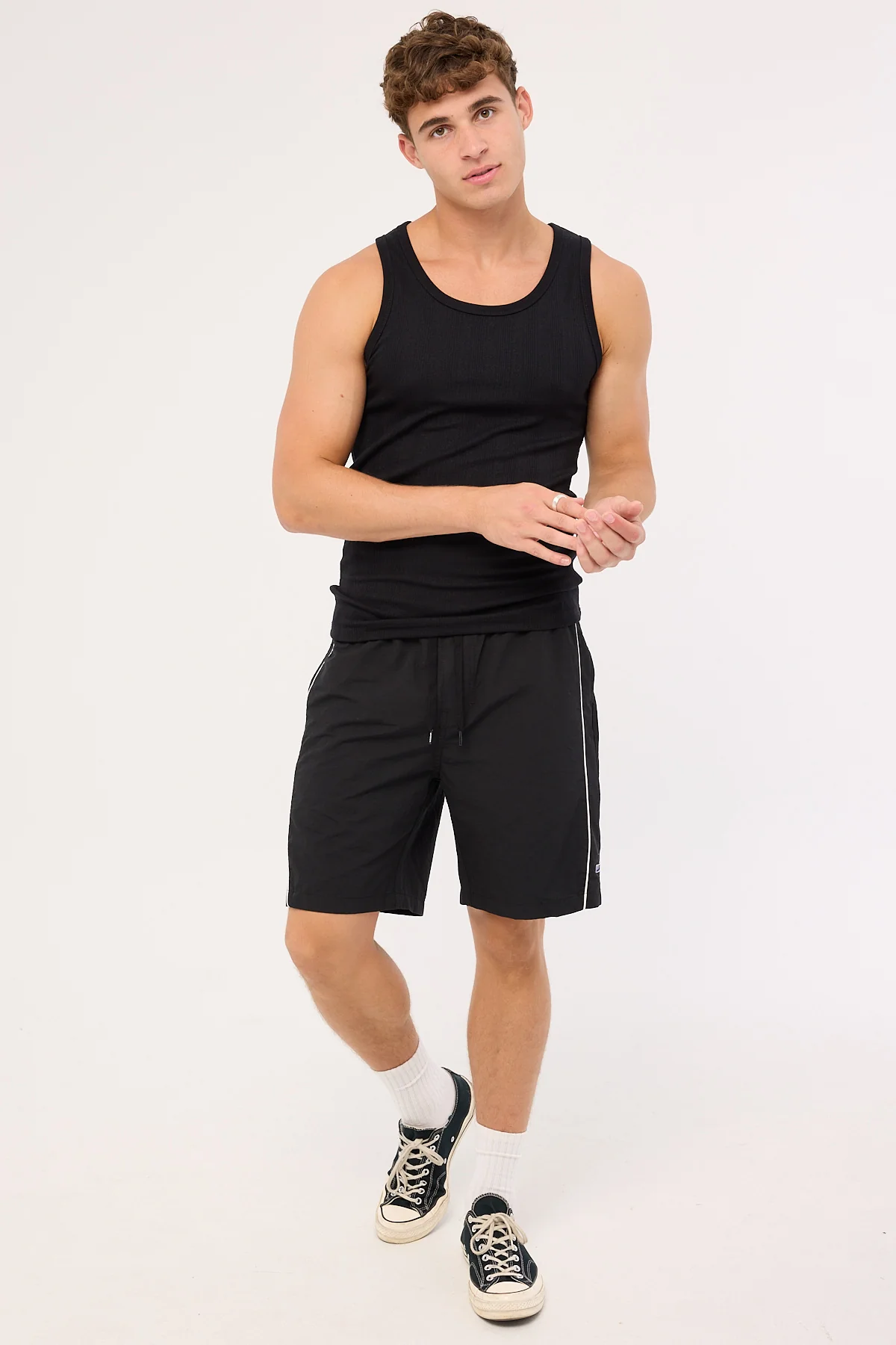 Worship Shooter Elastic Waist Boardshort Black