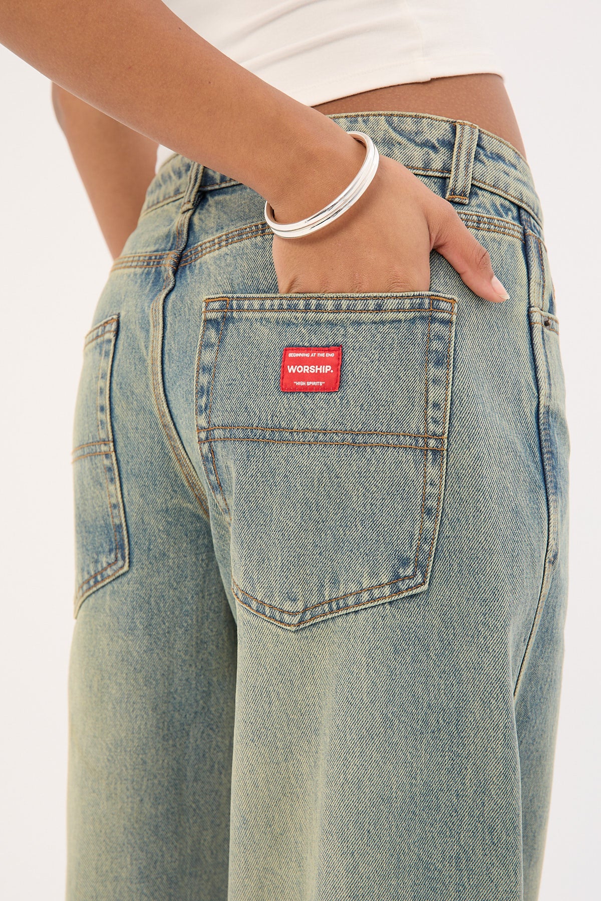 Worship Sloucher Jean Hazard Blue - Image 8