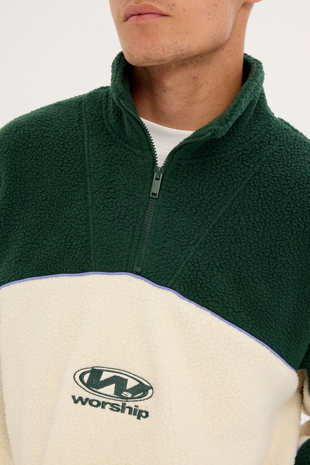 Worship Sonic Quarter Zip Sherpa Fleece Zine - Image 3