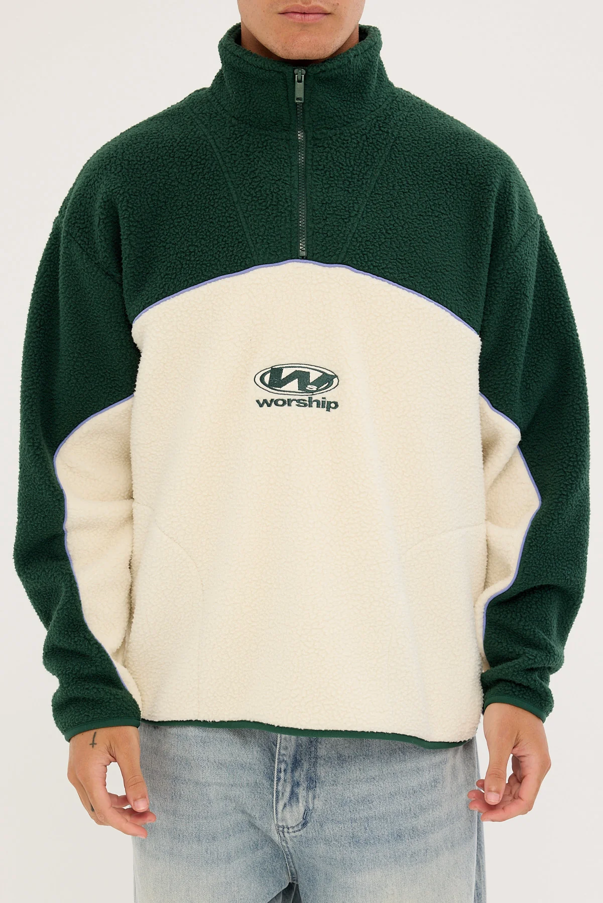 Worship Sonic Quarter Zip Sherpa Fleece Zine - Image 6