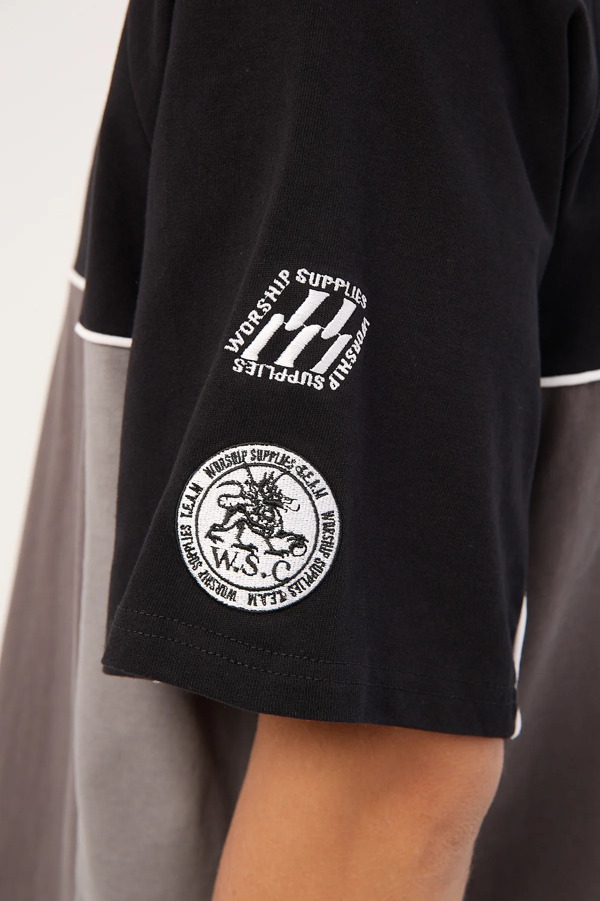 Worship Strike 2 Panel Raglan Oversize Tee Black - Image 10