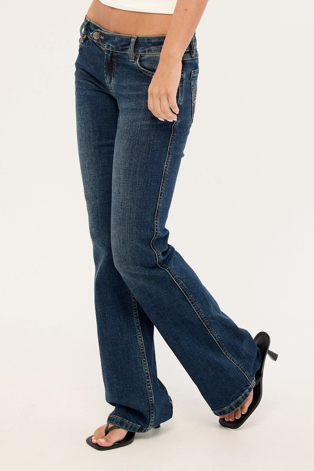 Worship Super Low Bootcut Jean Dirty Midnight Blue - Image 3
