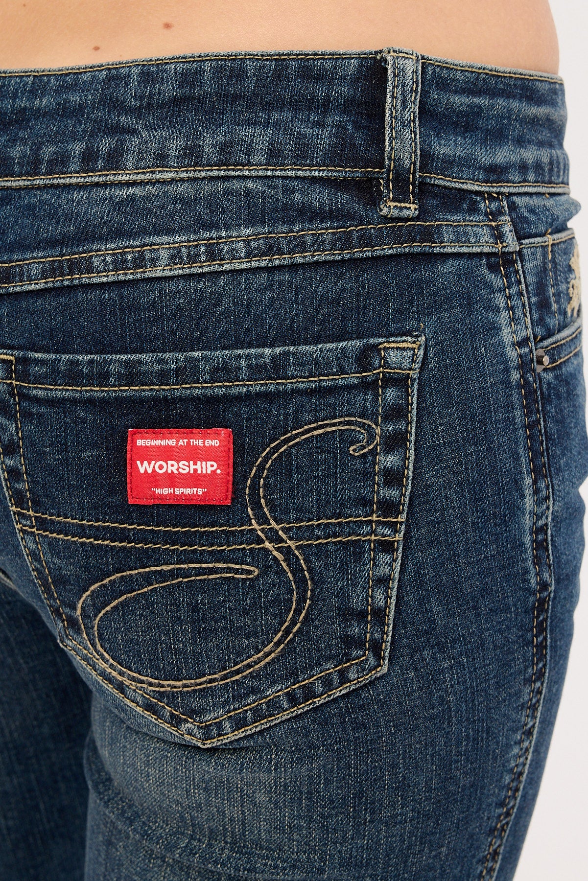 Worship Super Low Bootcut Jean Dirty Midnight Blue - Image 6