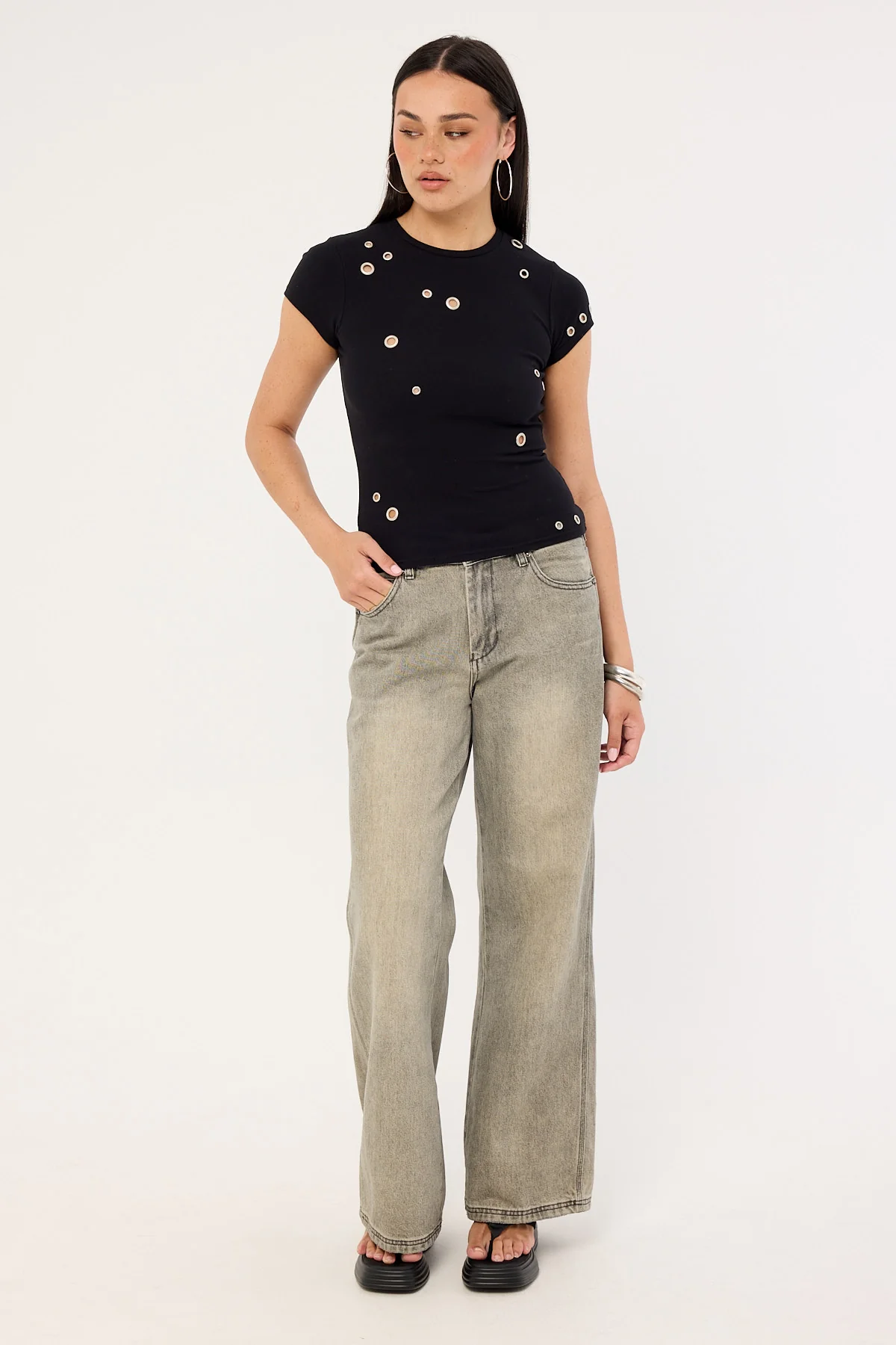 Worship Sweeper Jean Dirty Grey