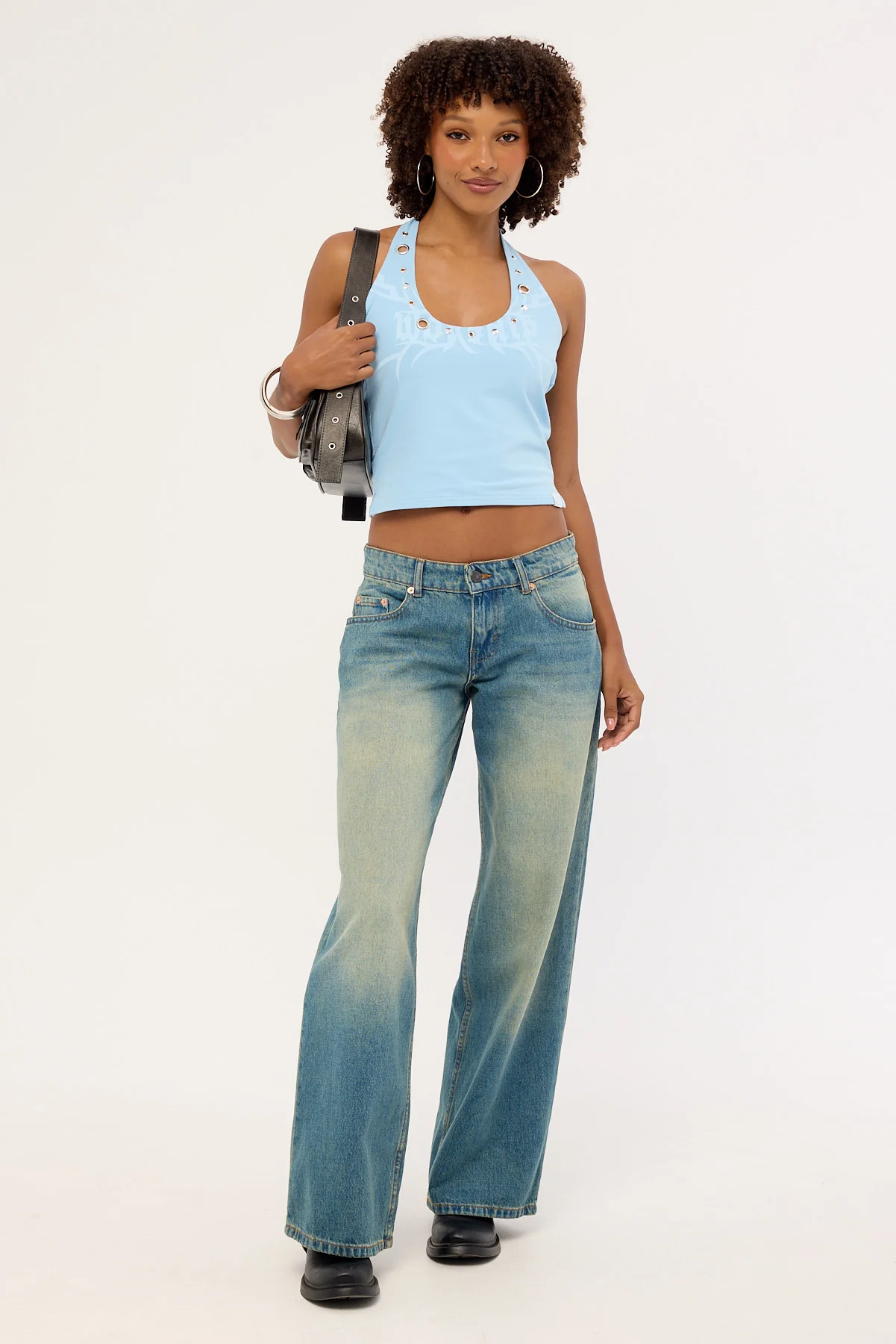 Worship Trudge Halter Top Willow Blue - Image 2