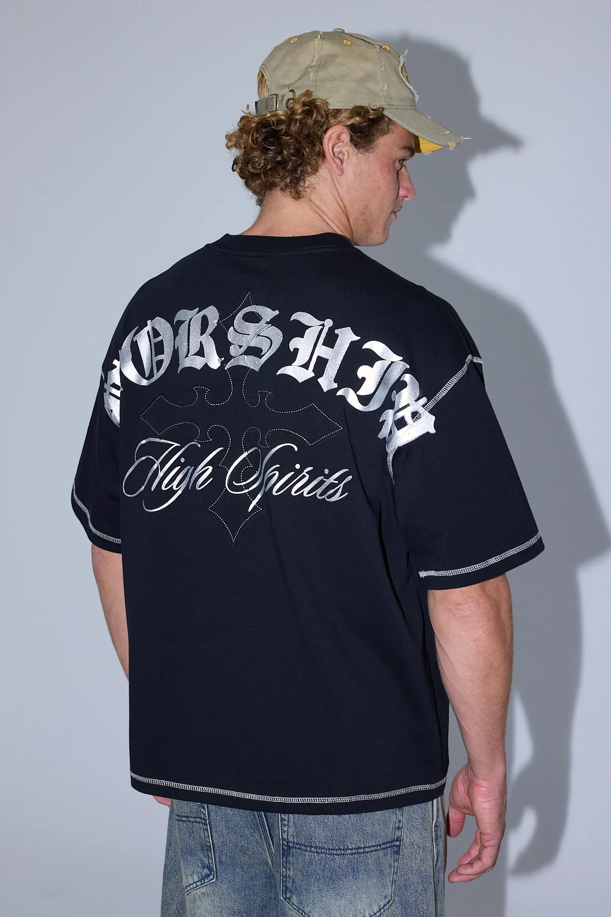 Worship Turmoil Oversize Tee Washed Black