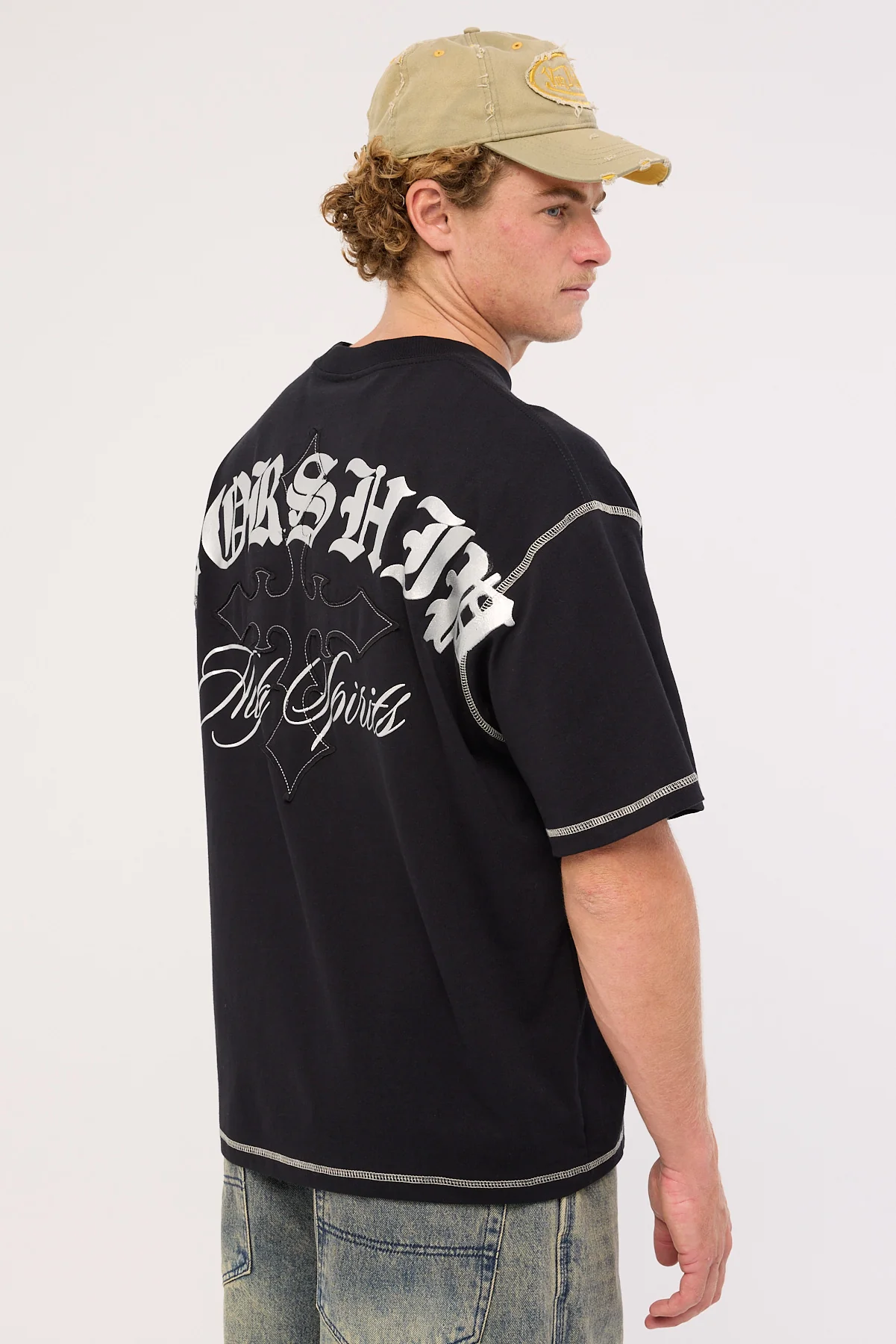 Worship Turmoil Oversize Tee Washed Black - Image 6