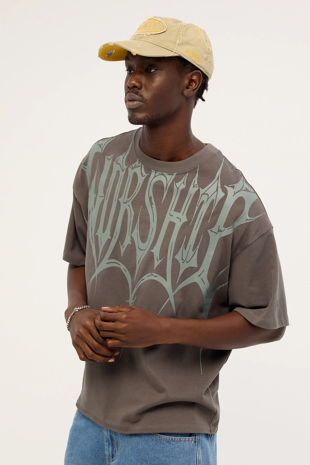 Worship Unchainedbox Box Crop Tee Worn Black - Image 3