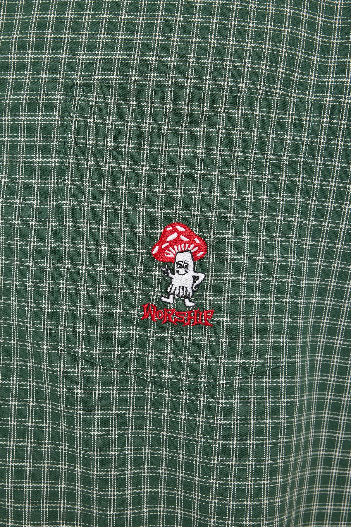 Worship Viper Check Shirt Hedge Green - Image 5