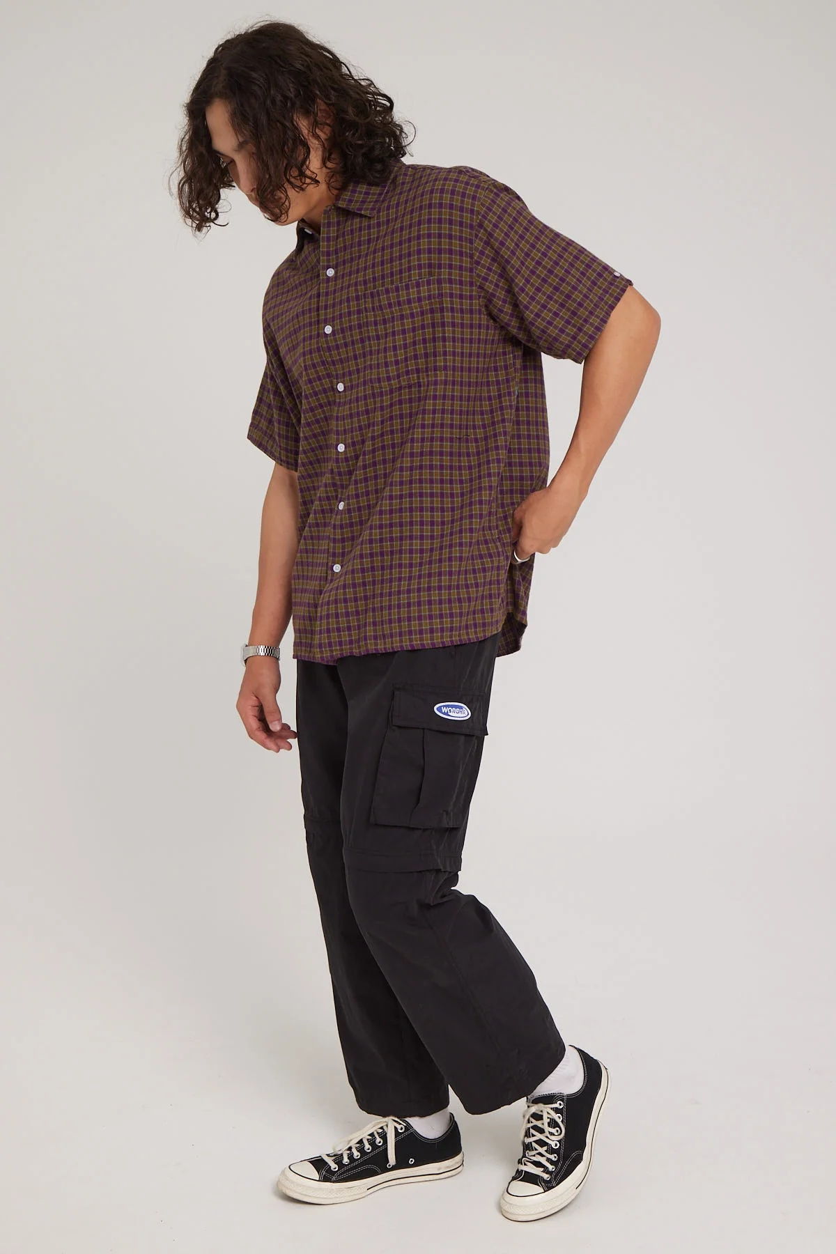 Worship Why Wait Zip Off Cargo Pant Washed Black - Image 2