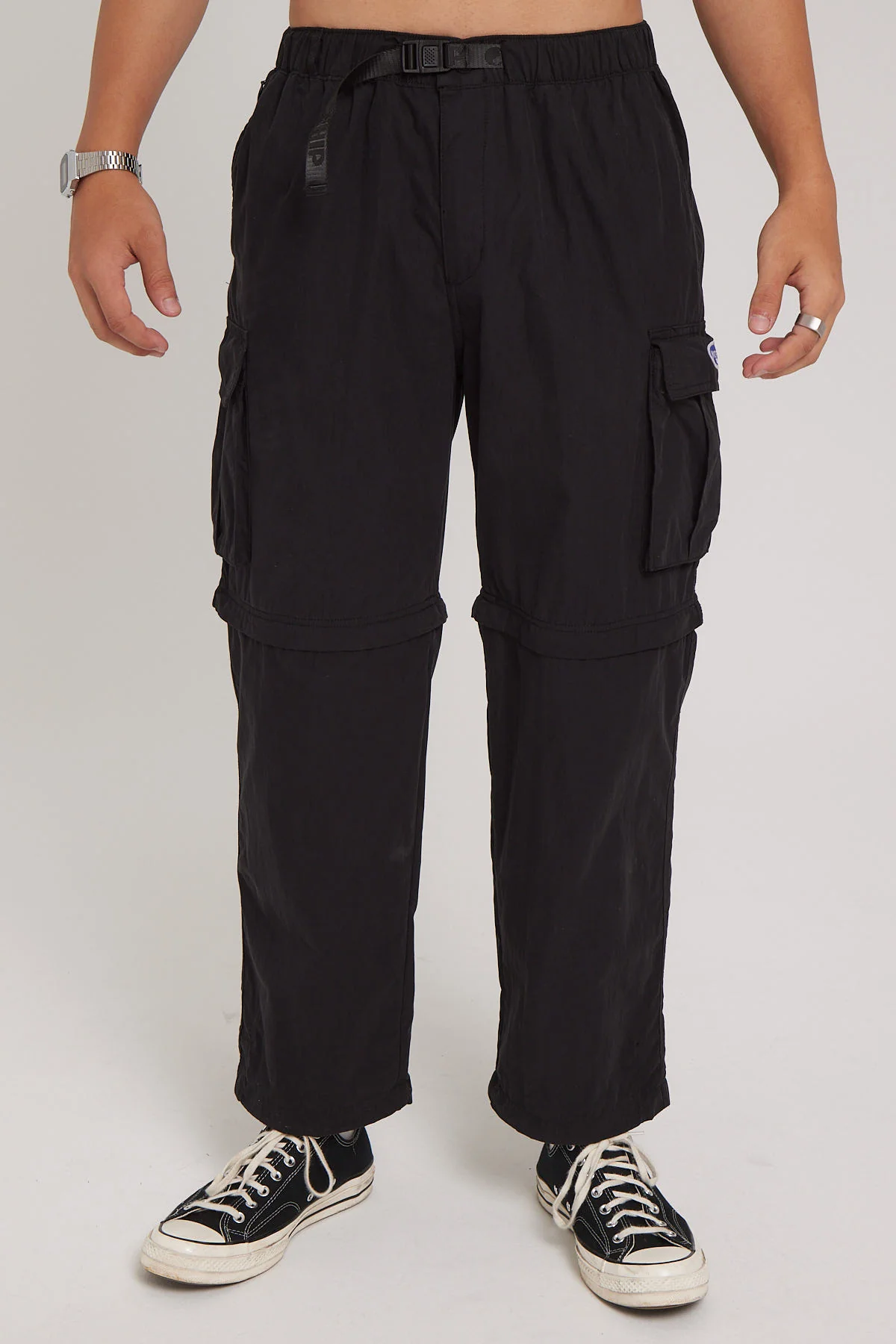 Worship Why Wait Zip Off Cargo Pant Washed Black - Image 8