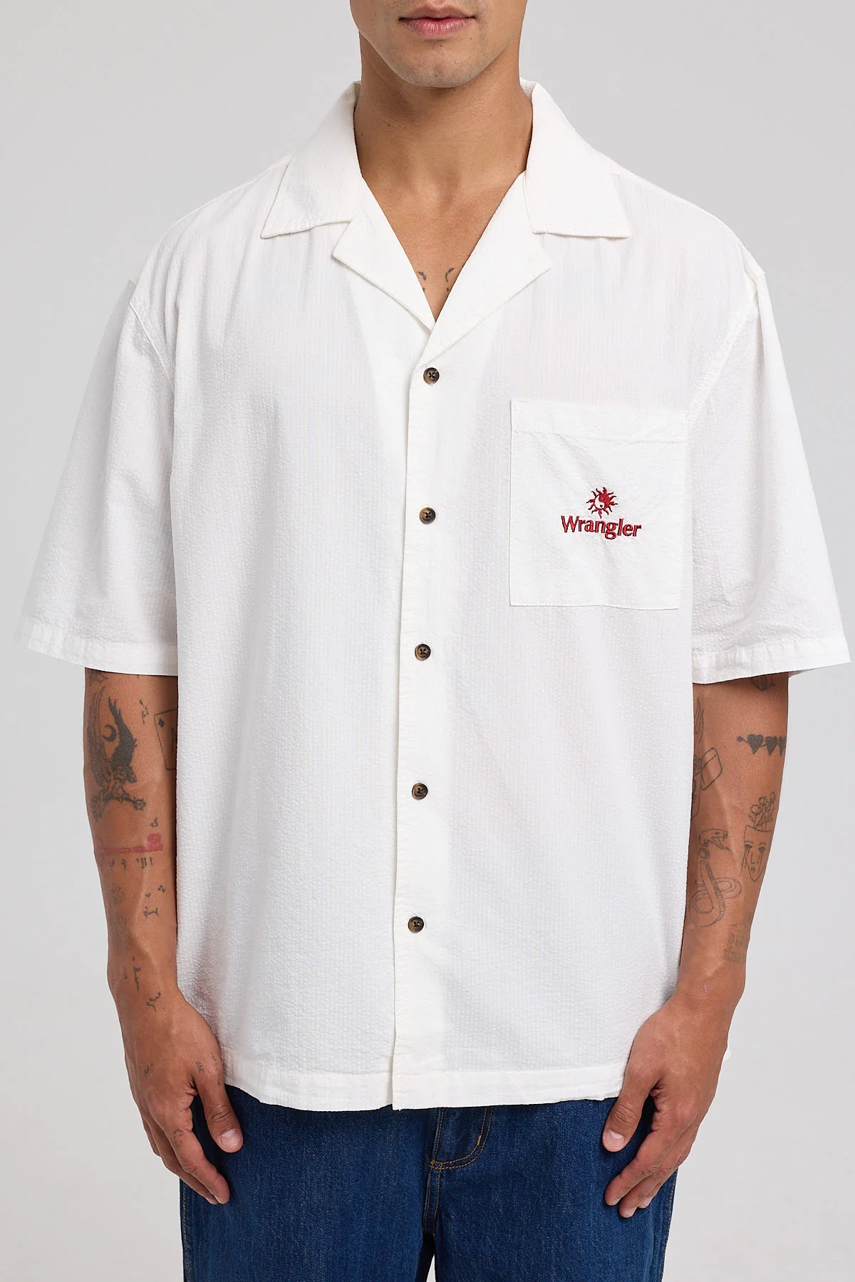 Wrangler Box Resort Shirt White - Image 8