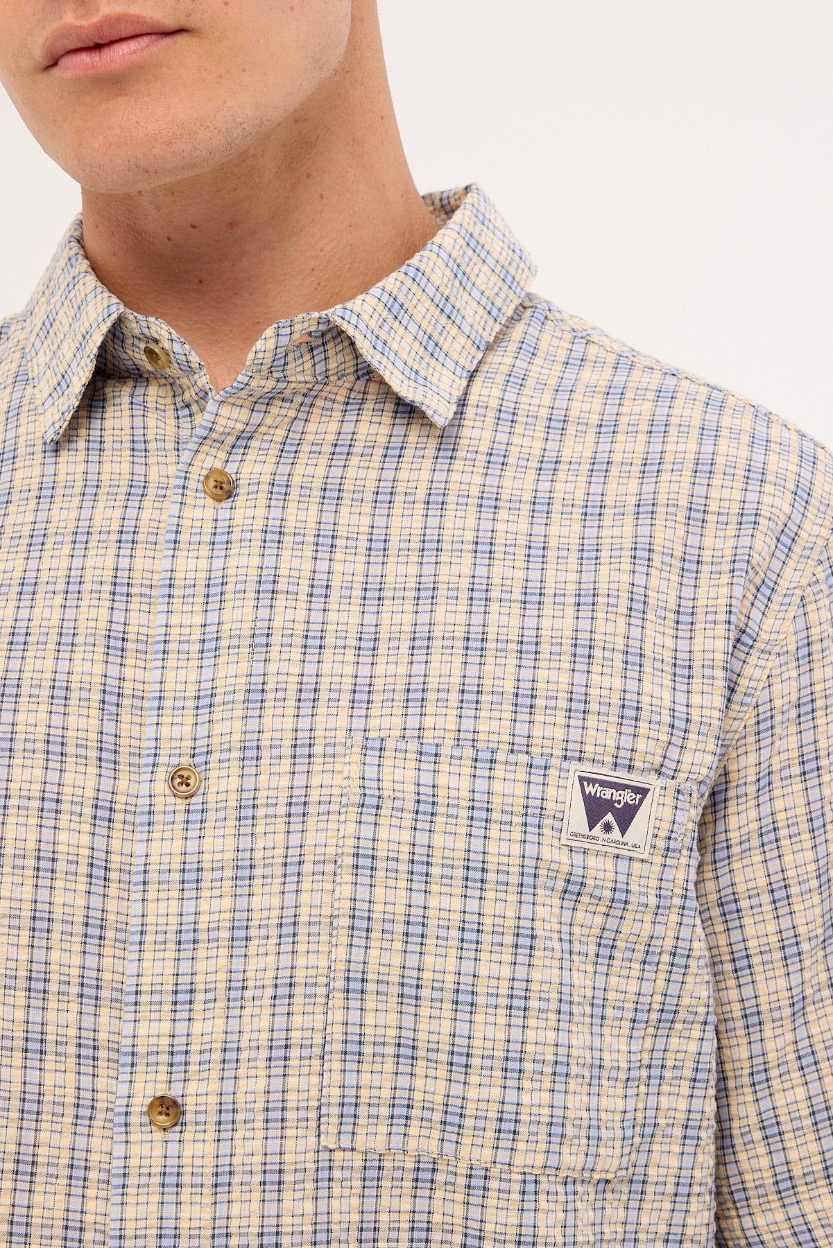 Wrangler Boxcar Shirt Clear Sky - Image 3