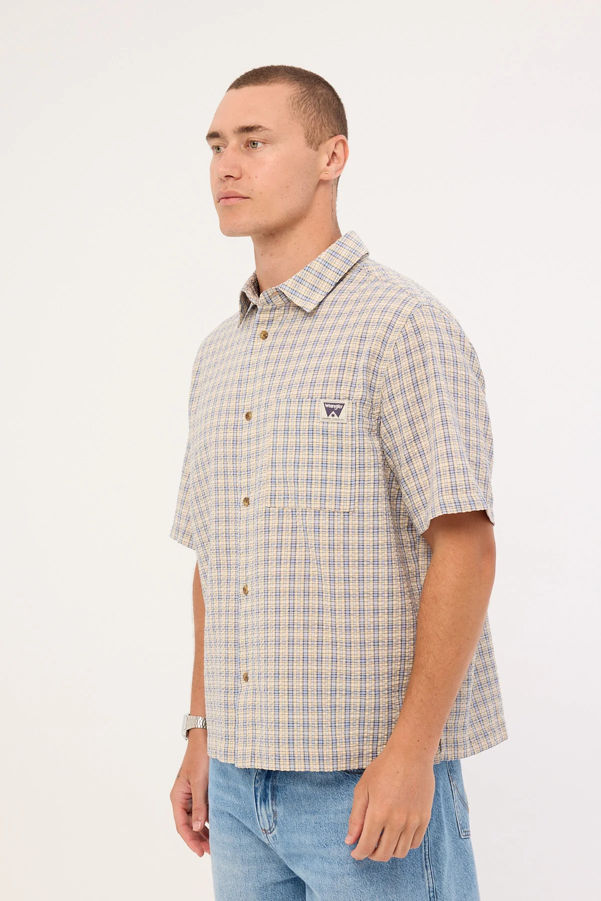 Wrangler Boxcar Shirt Clear Sky - Image 4