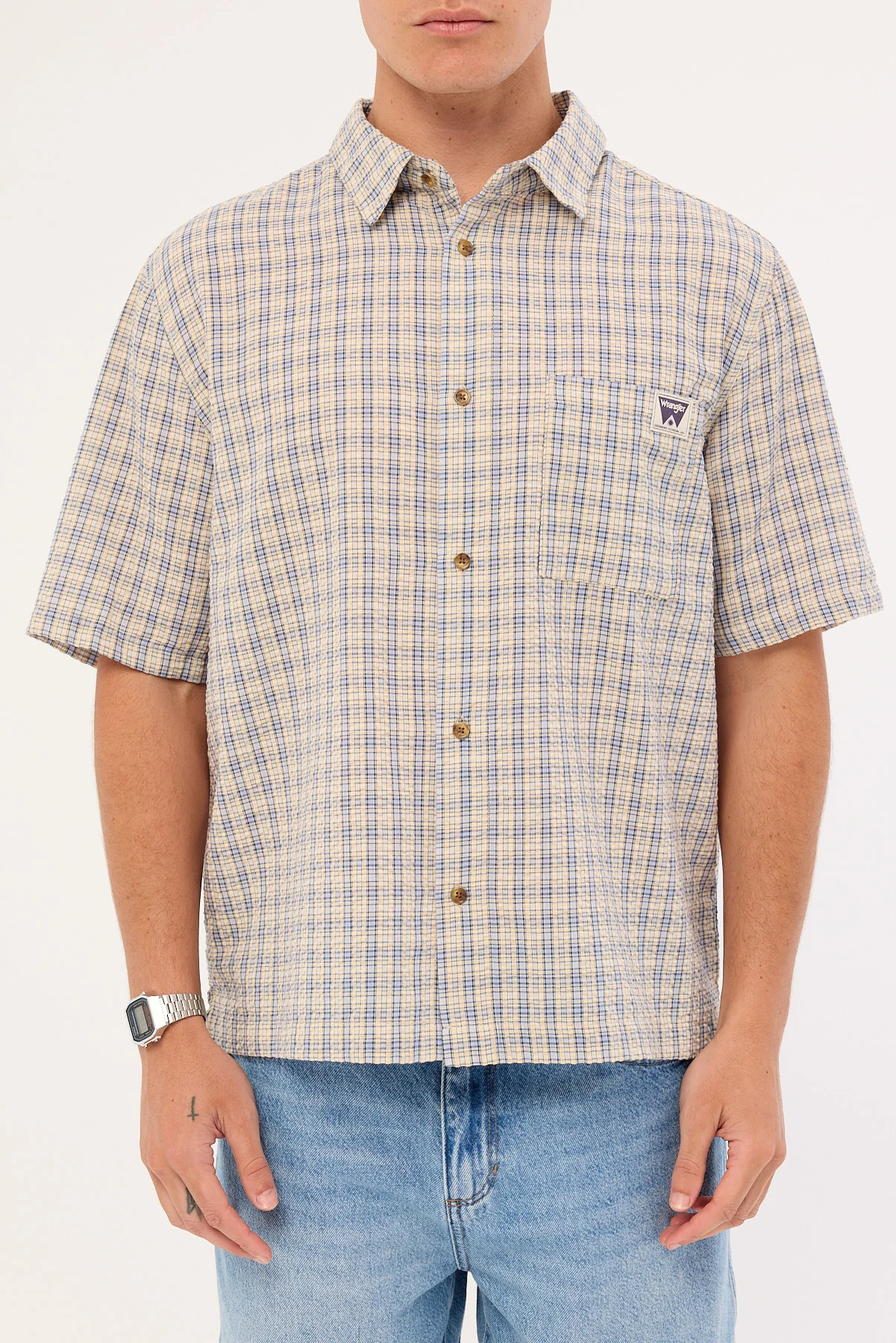 Wrangler Boxcar Shirt Clear Sky - Image 6