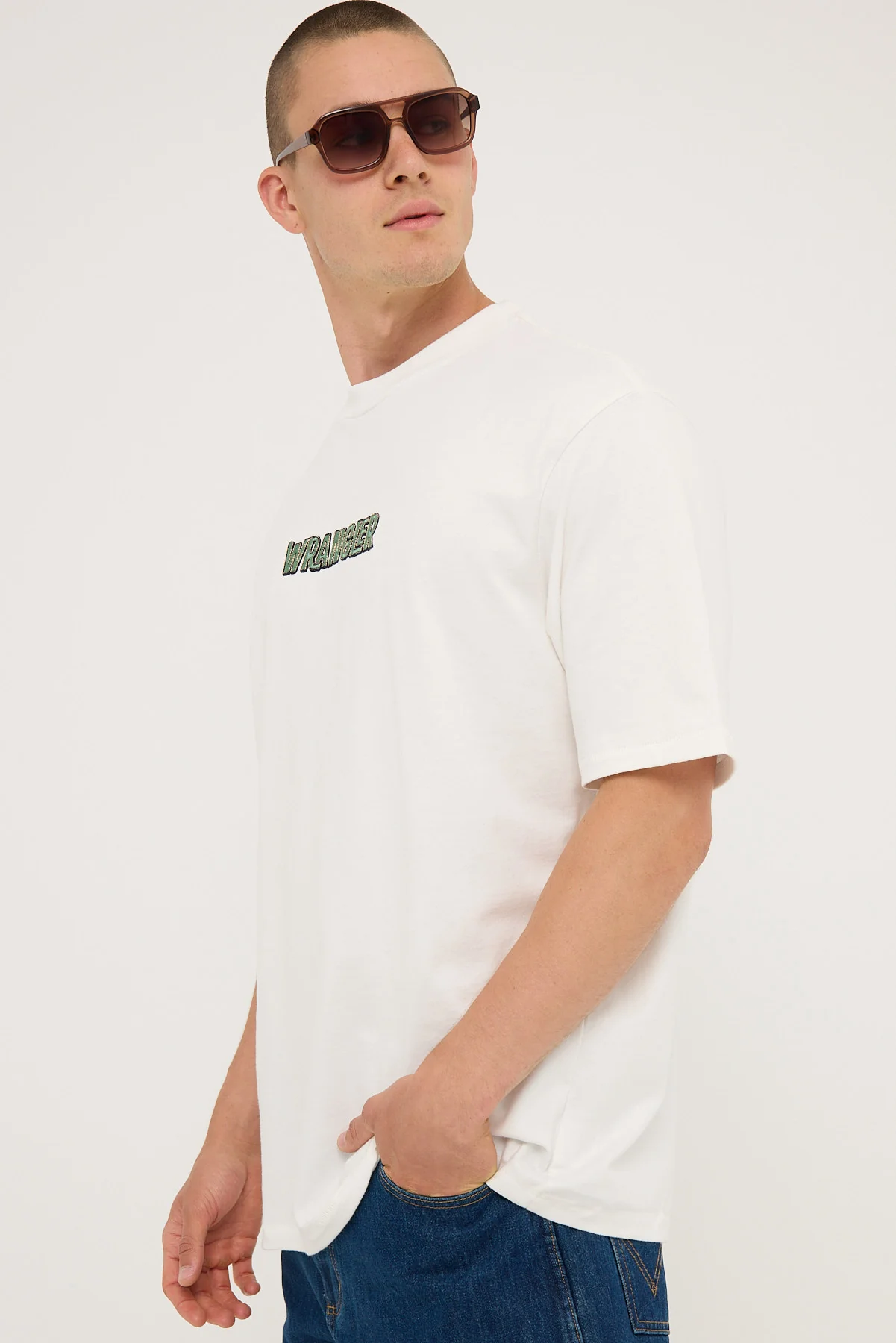 Wrangler Clam Slacker Tee White - Image 4