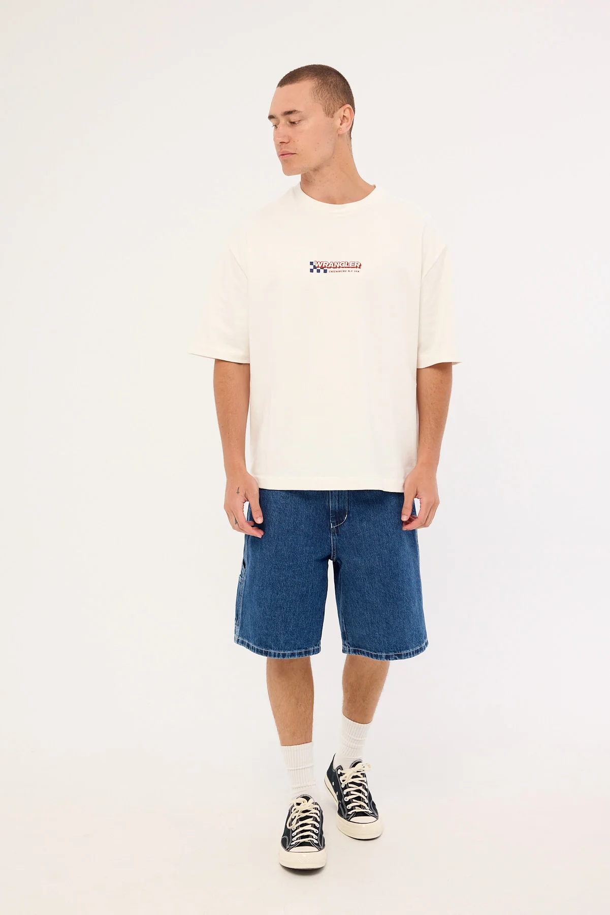 Wrangler Finish Boxcar Tee Vintage White - Image 2