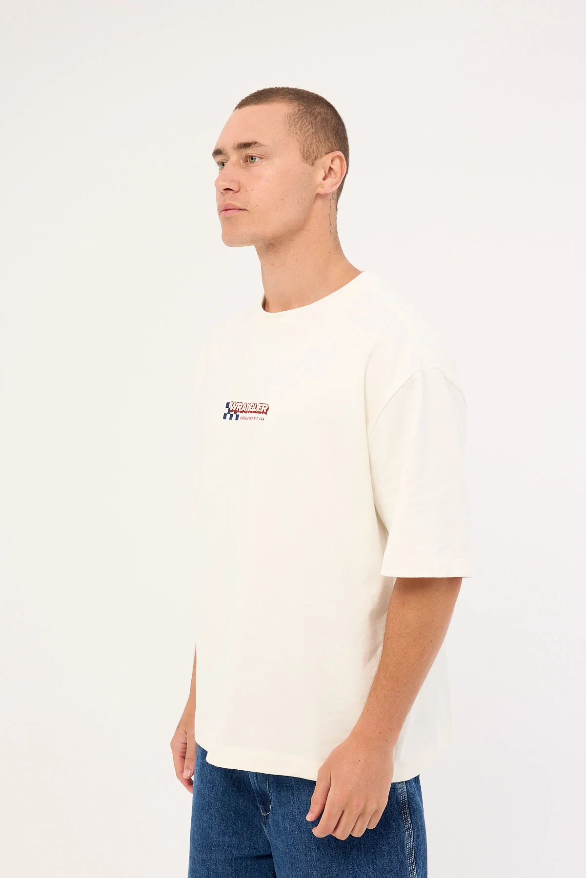 Wrangler Finish Boxcar Tee Vintage White - Image 4