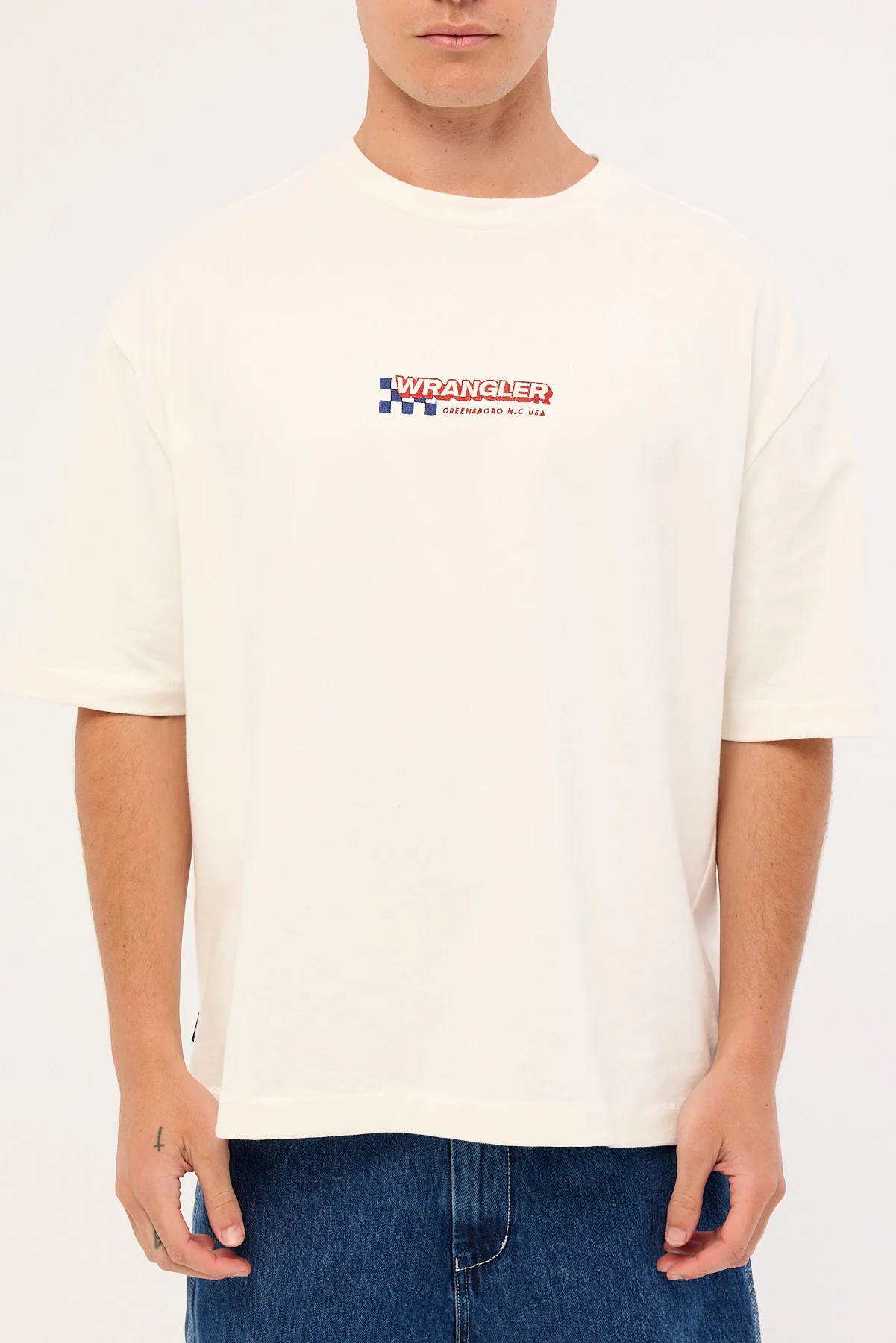 Wrangler Finish Boxcar Tee Vintage White - Image 6